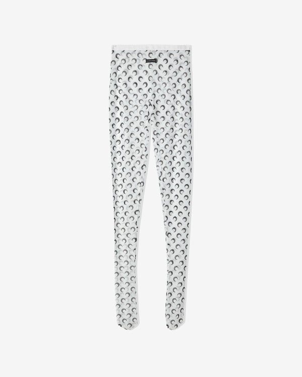 Marine Serre - Women
s Moon Printed Mesh Tights - (Optical White)