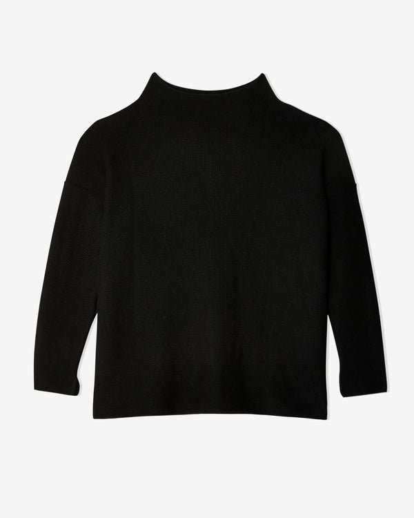 Daniela Gregis - Women
s Oversized Lupetto Knitted High Neck Sweater - (Black)