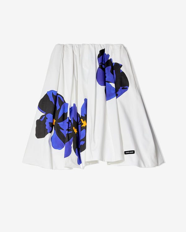 Miu Miu - Women
s Printed Skirt - (White/Purple)