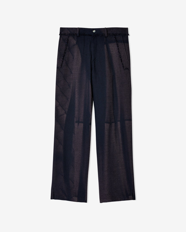 JiyongKim - Men
s Sun-Bleached Tweed Straight Trousers - (Navy)