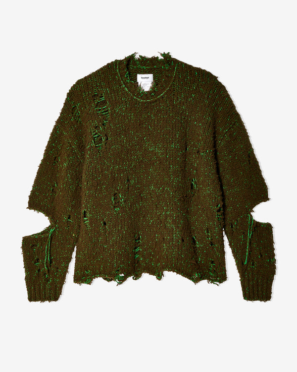 Doublet - Men
s Distressed Pullover - (Khaki)