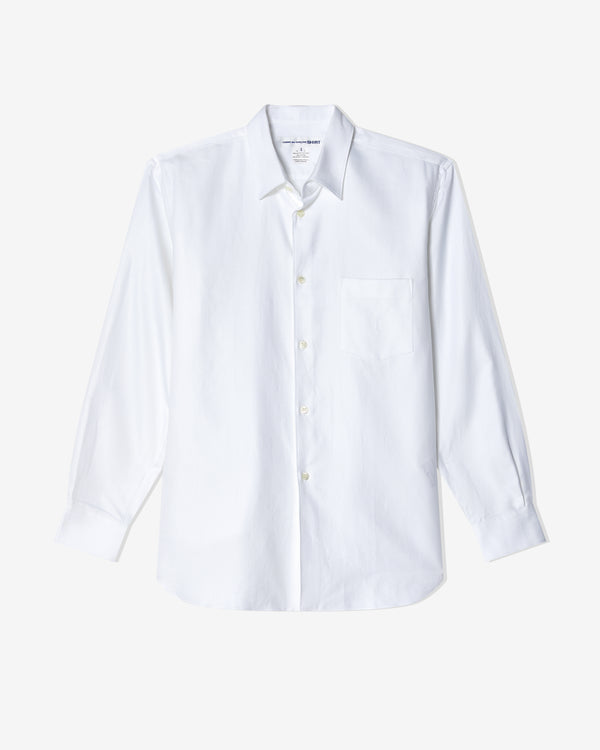 CDG Shirt - Men
s Back-Detail Shirt - (White)