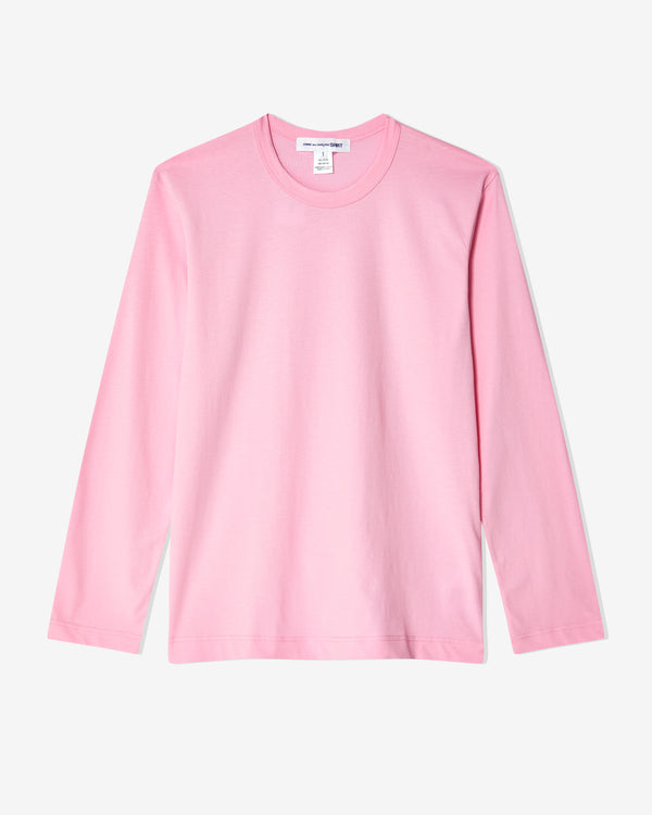 CDG Shirt - Men
s Long Sleeve Logo T-Shirt - (Pink)