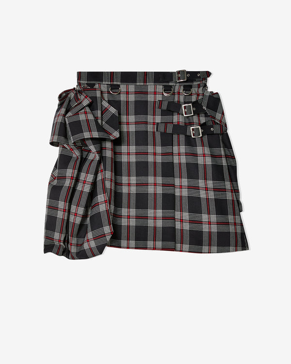 Noir Kei Ninomiya - Women
s Plaid Skirt - (Black/Red)