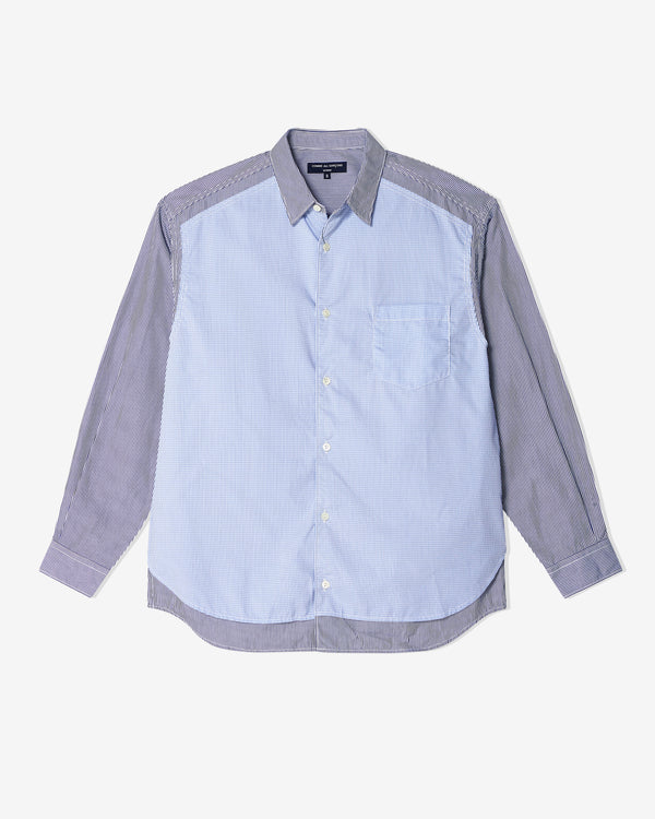 Comme des Garçons Homme - Men
s Pinstripe Shirt - (Blue/White Stripe)