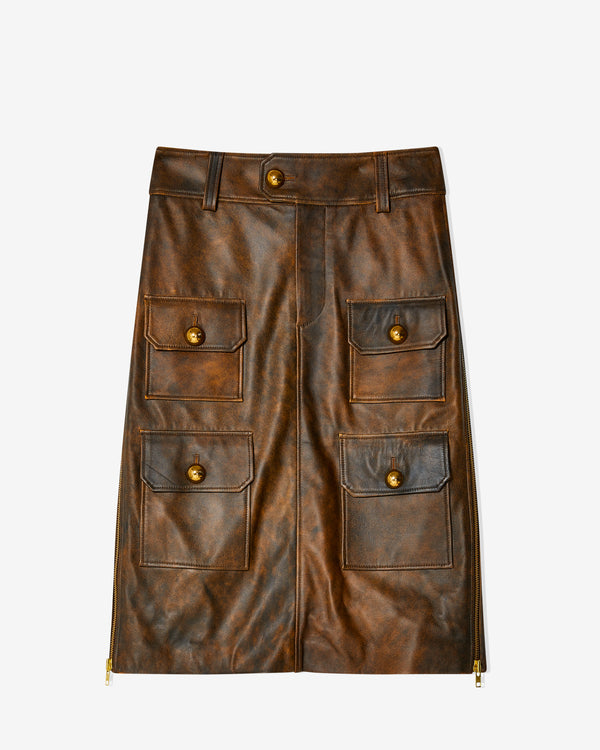 Vaquera - Women
s Leather Skirt - (Brown)