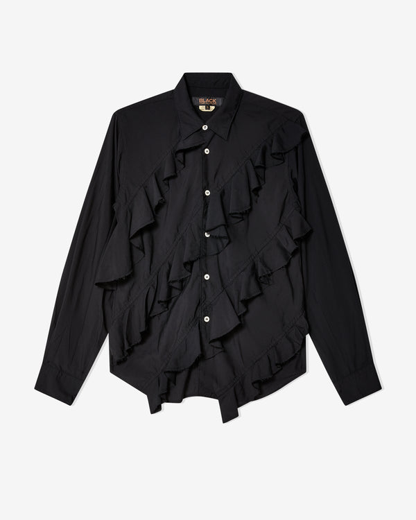 Black Comme des Garçons - Unisex Frilled Shirt - (Black)