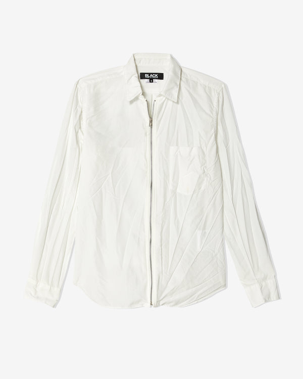 Black Comme des Garçons - Unisex Zip Shirt - (White)