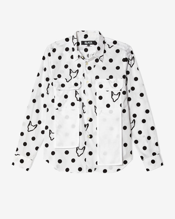 BLACK Comme des Garçons - Unisex Printed Blouse - (White/Black)