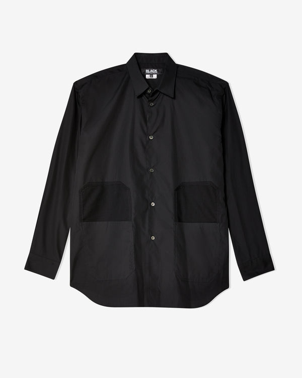 Black Comme des Garçons - Unisex Tonal Panel Shirt - (Black)