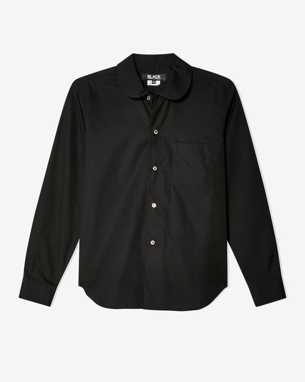 Black Comme des Garçons - Unisex Peter Pan Collar Shirt - (Black)