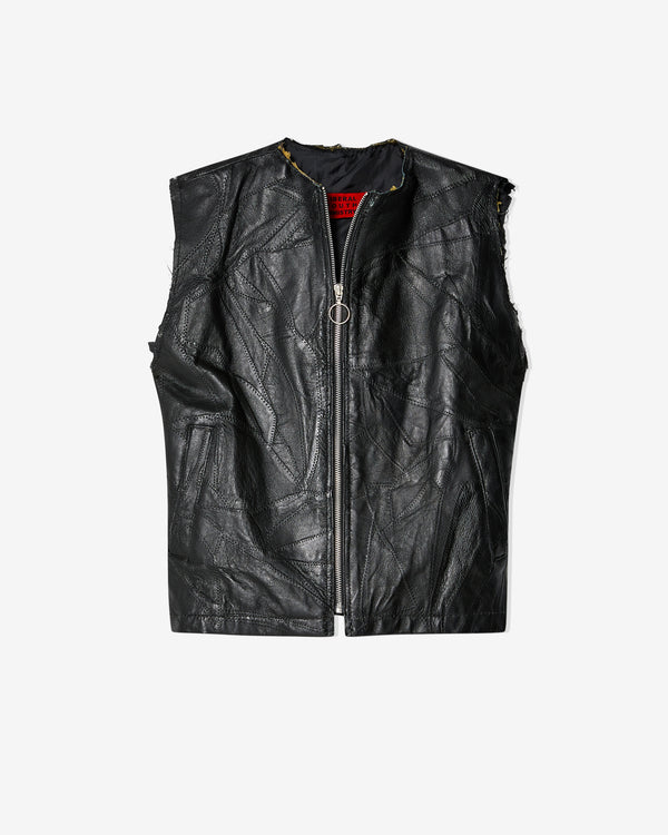 Liberal Youth Ministry - Men
s Leather Vest - (Black)