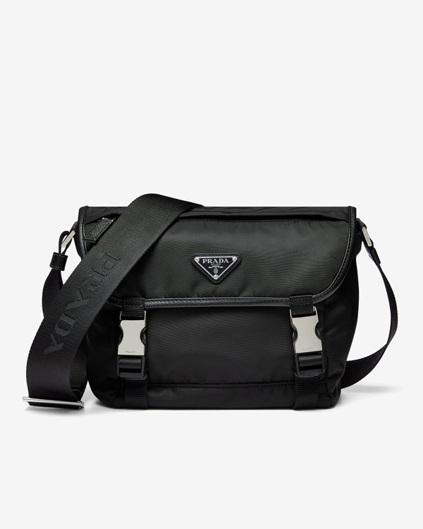 Prada - Men
s Re-Nylon and Saffiano Leather Shoulder Bag - (Black)