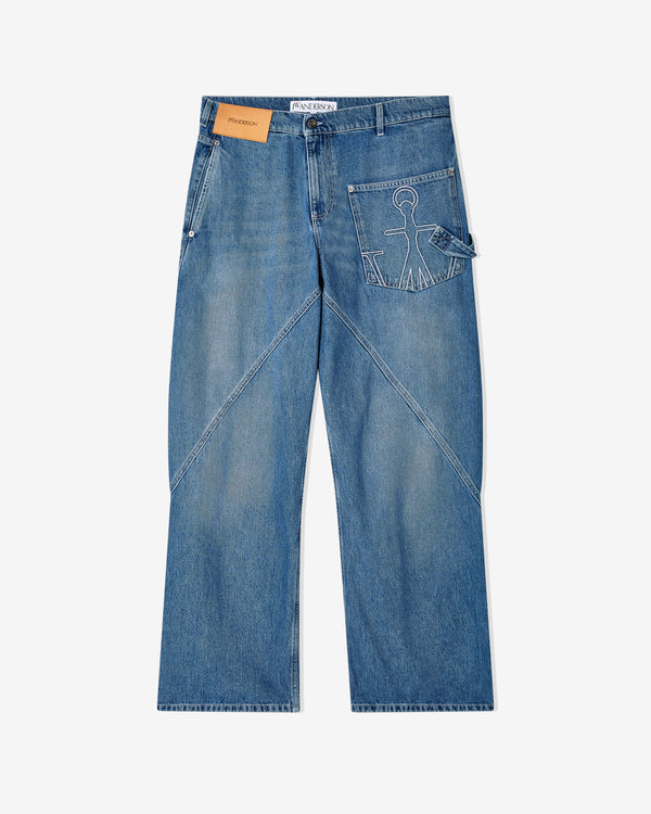 JW Anderson - Men
s Twisted Workwear Jeans - (Light Blue)