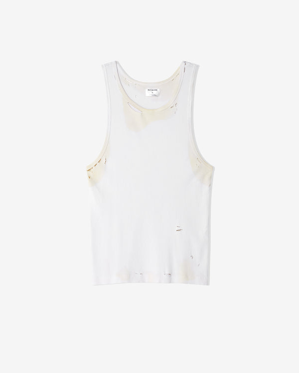 Willy Chavarria - Men
s Dirty Ribbed Tank Top - (White)