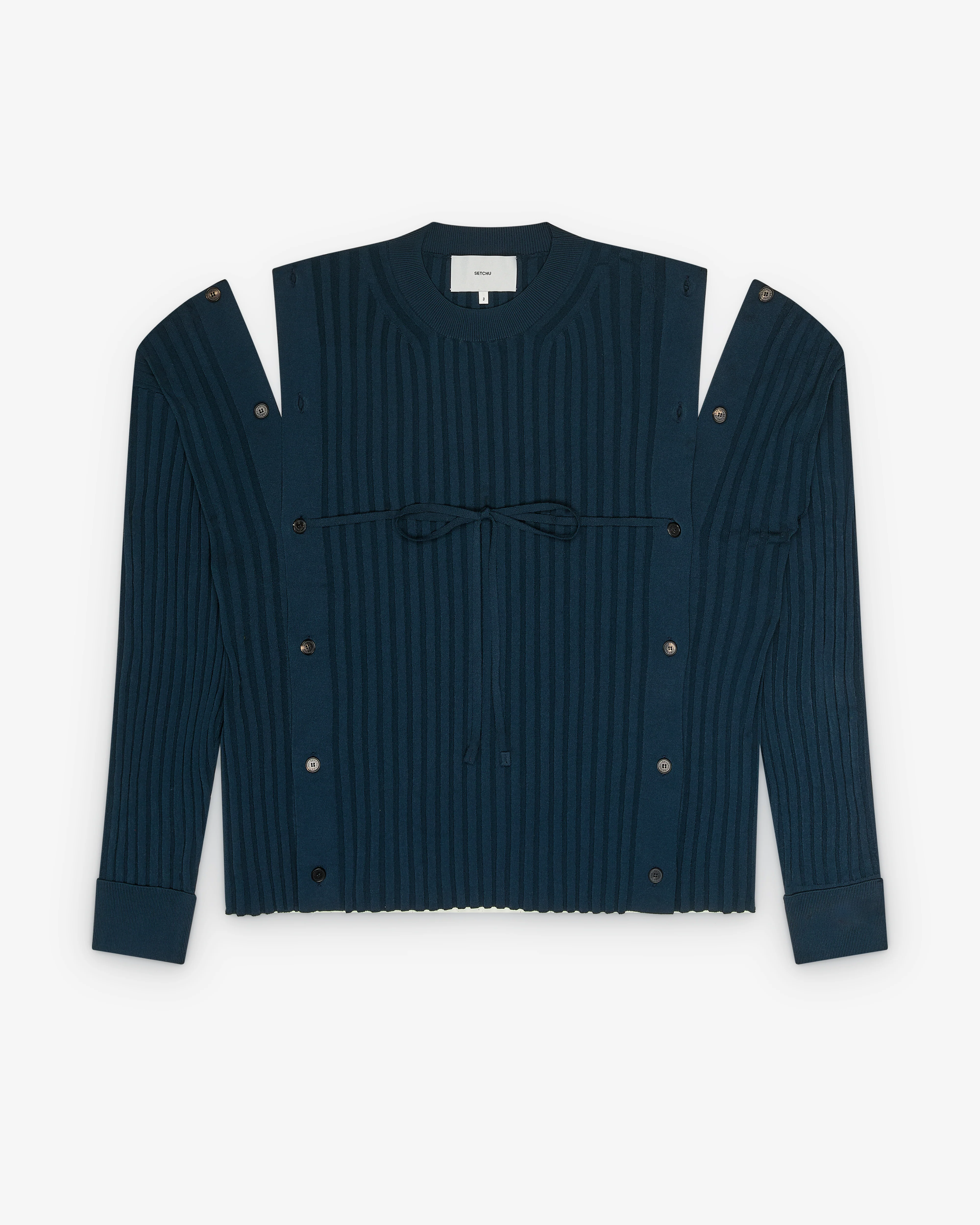Setchu - Men's Button Jumper - (Navy)