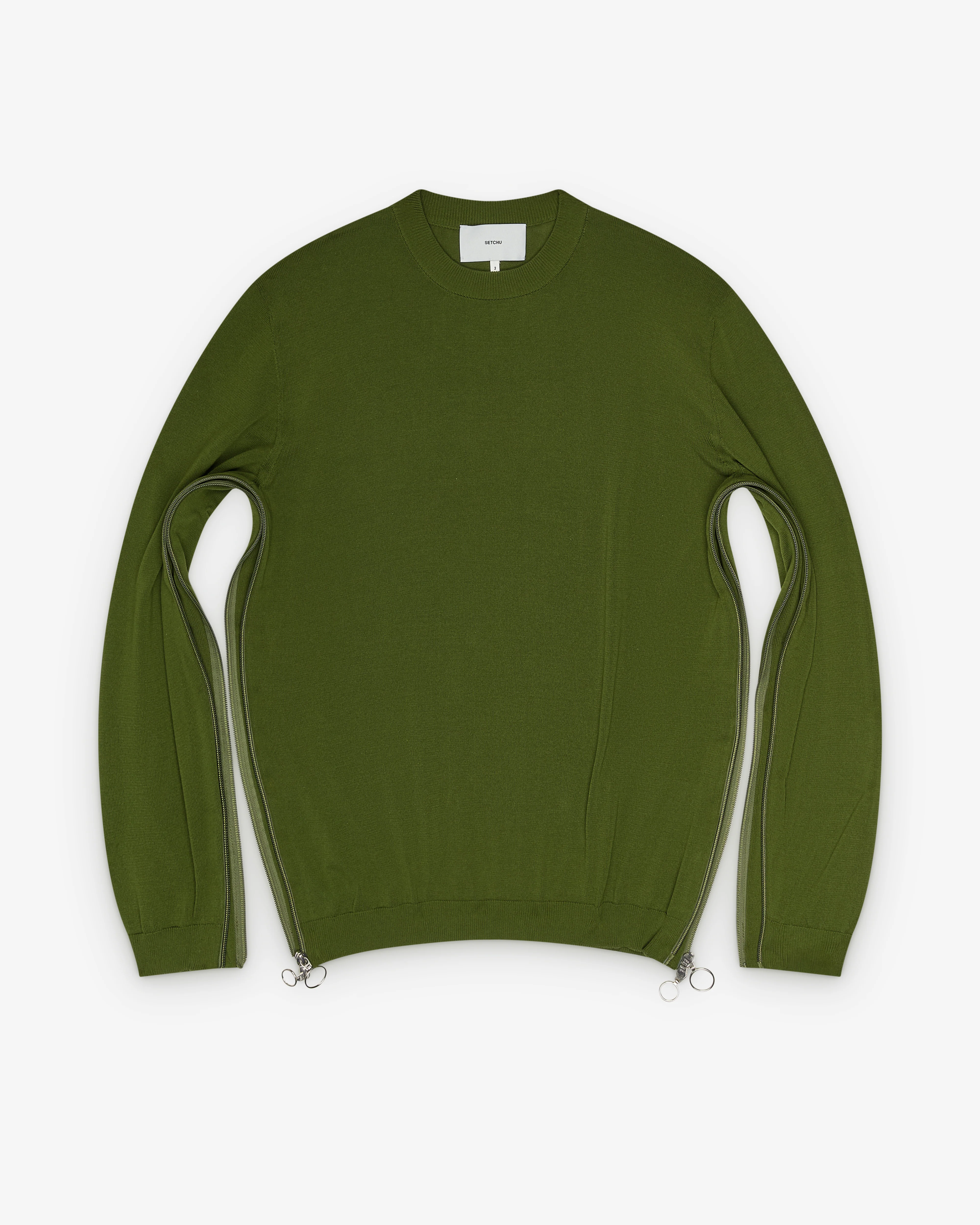 Setchu - Men's Cotton Crewneck - (Safari Green)