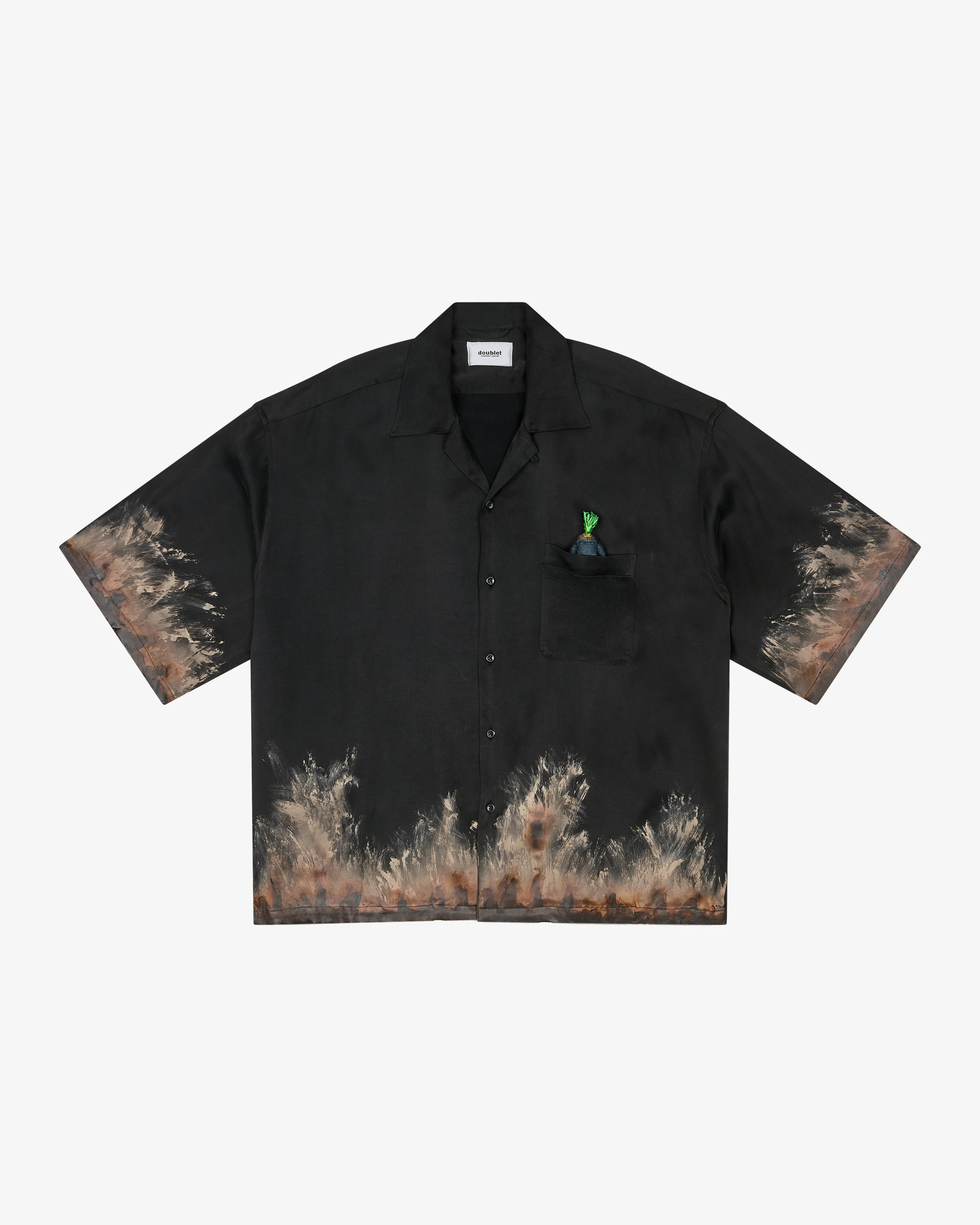 Doublet - Men's Mud-Hand-Painted Shirt - (Black)