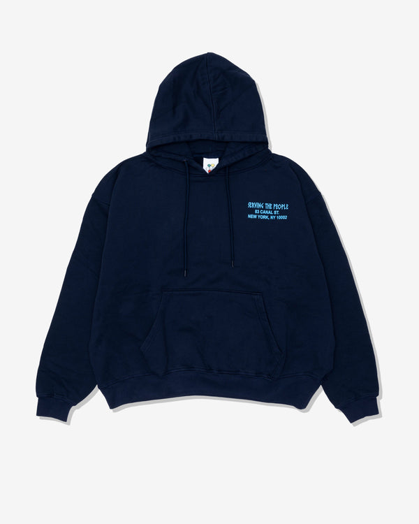 Serving The People - Men
s Zip Up Hoodie - (Navy)