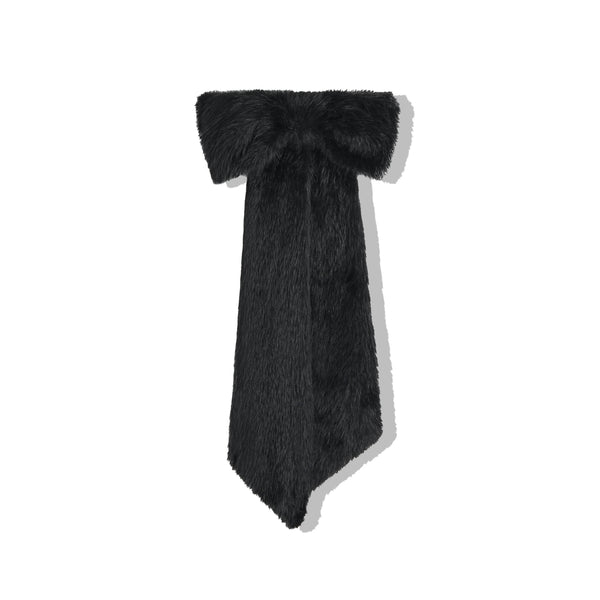 Simone Rocha - Women
s Faux Fur Bow Scarf With Embellishment - (Black Jet)