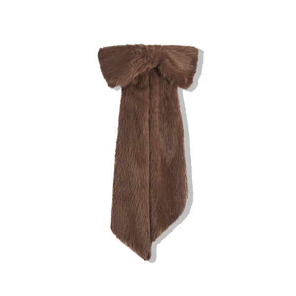 Simone Rocha - Women
s Faux Fur Bow Scarf With Embellishment - (Brown Mirror)