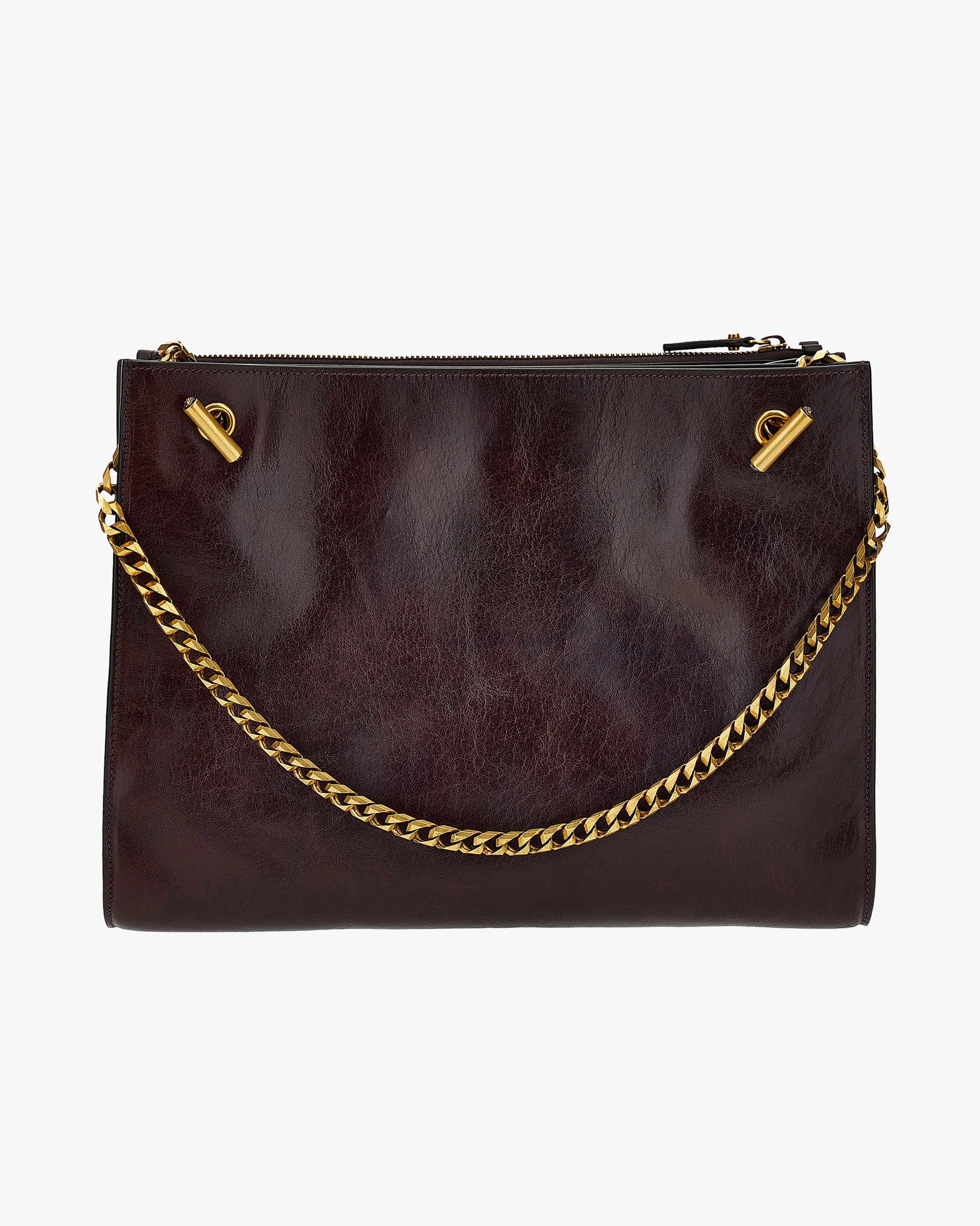 Versace - Women's Cabine Leather Shoulder Bag - (Brown/Gold)