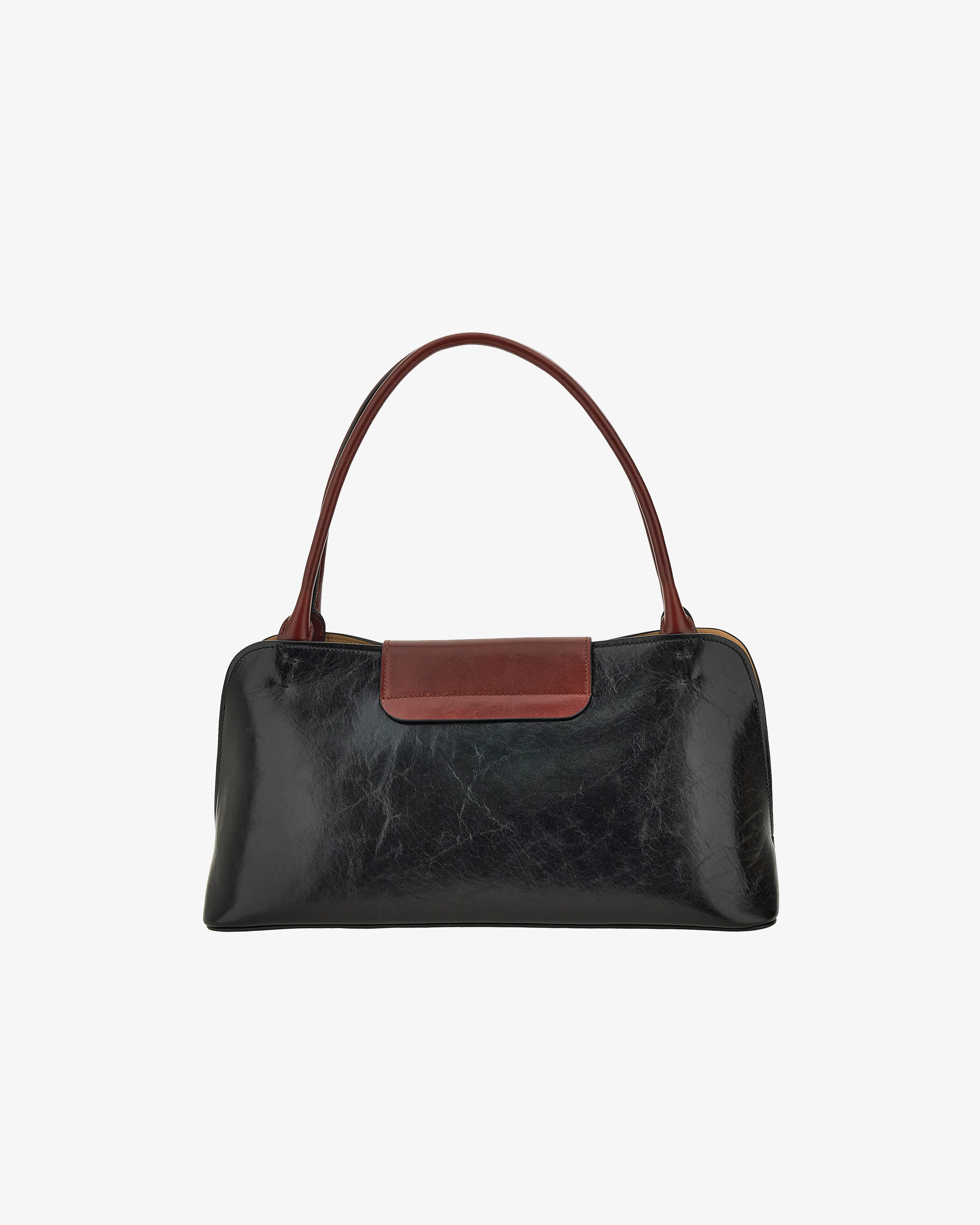 Versace - Women's Vivian Leather East/West Shoulder Bag - (Black/Brown)