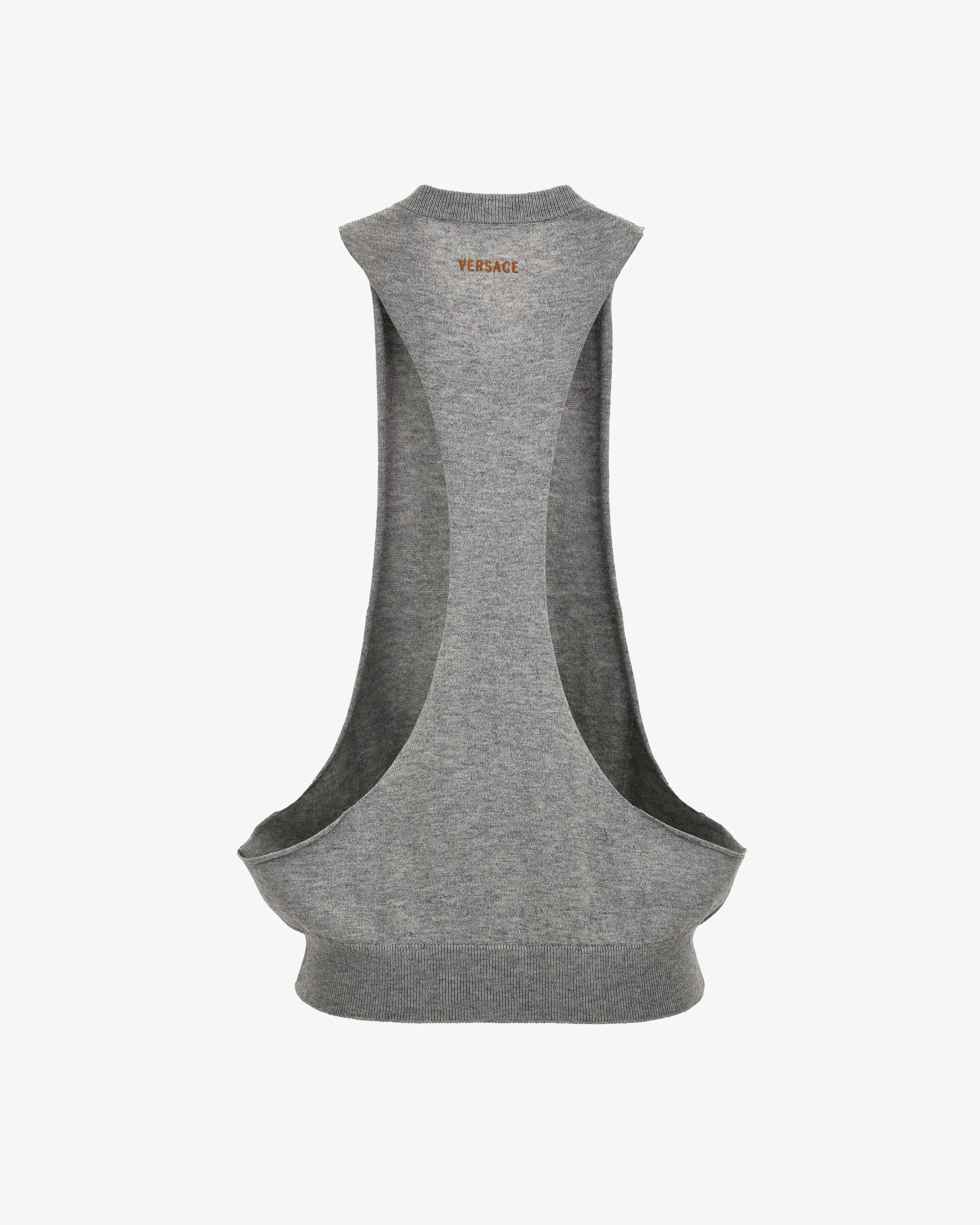 Versace - Women's Cotton-Cashmere Knit Tank Top - (Medium Grey)