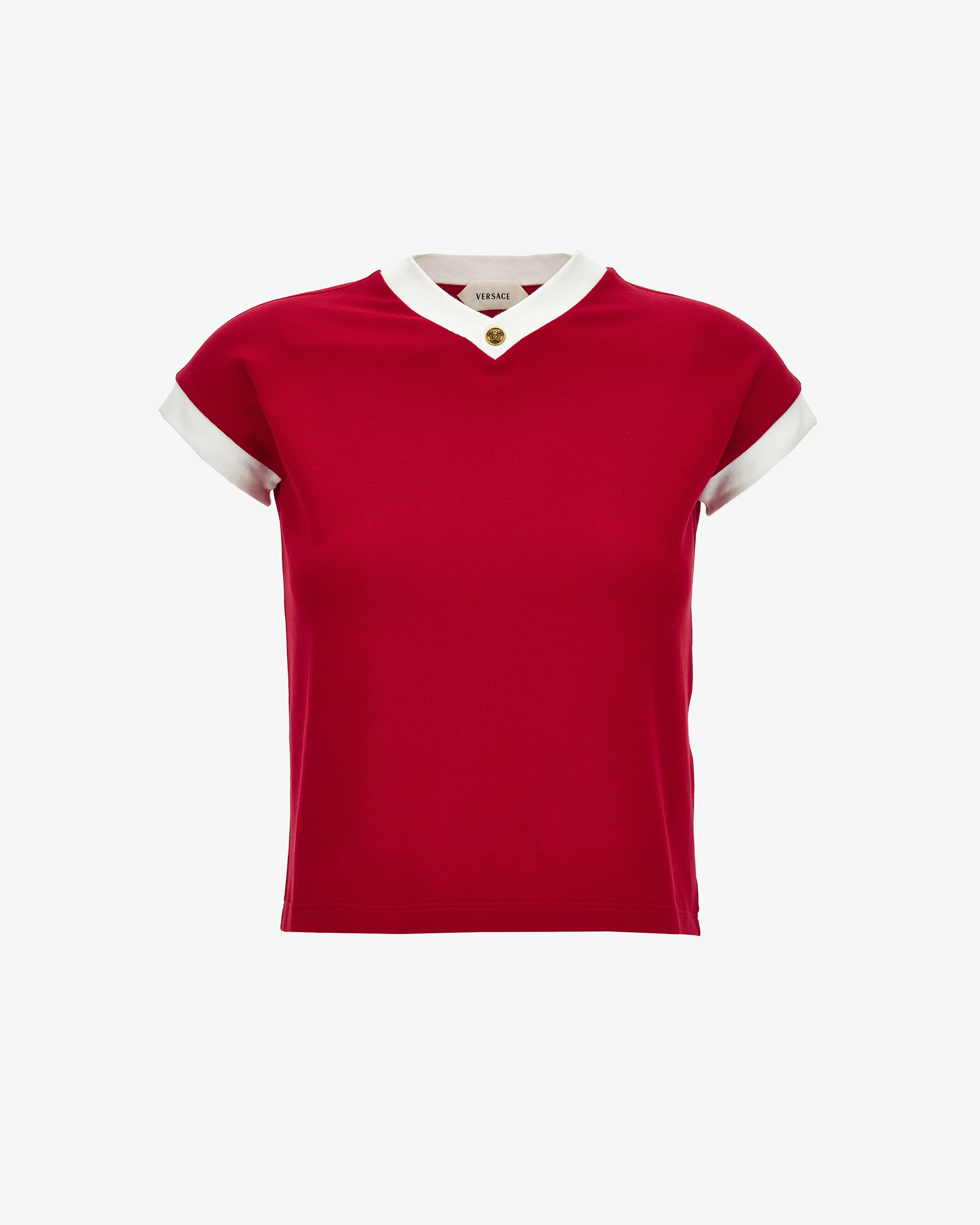 Versace - Women's Stretch Cotton-Jersey T-Shirt - (Lipstick)