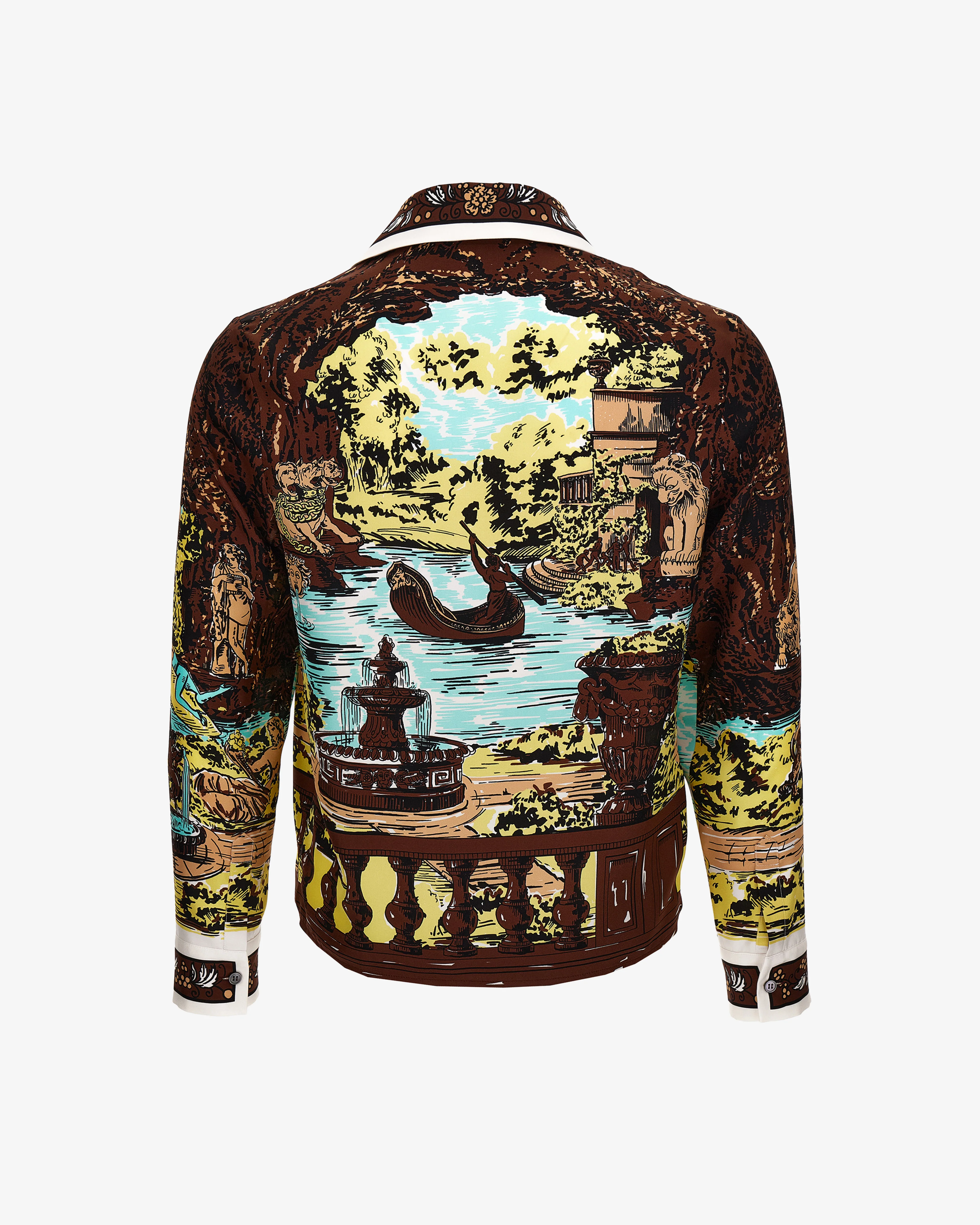 Versace - Men's Printed Silk Twill Slim Shirt - (Multi)