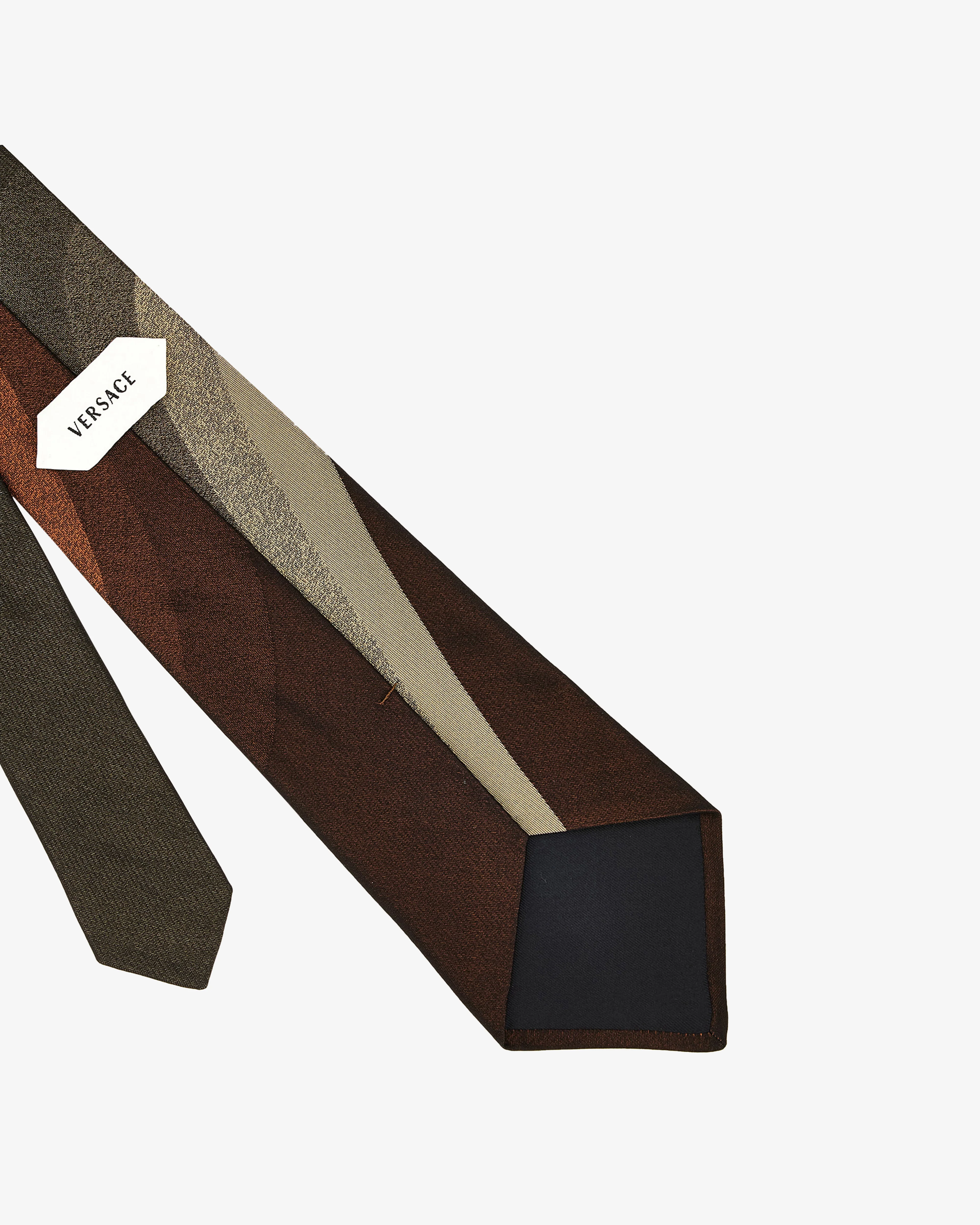 Versace - Men's Printed Jacquard Silk Tie - (Burnt Black)