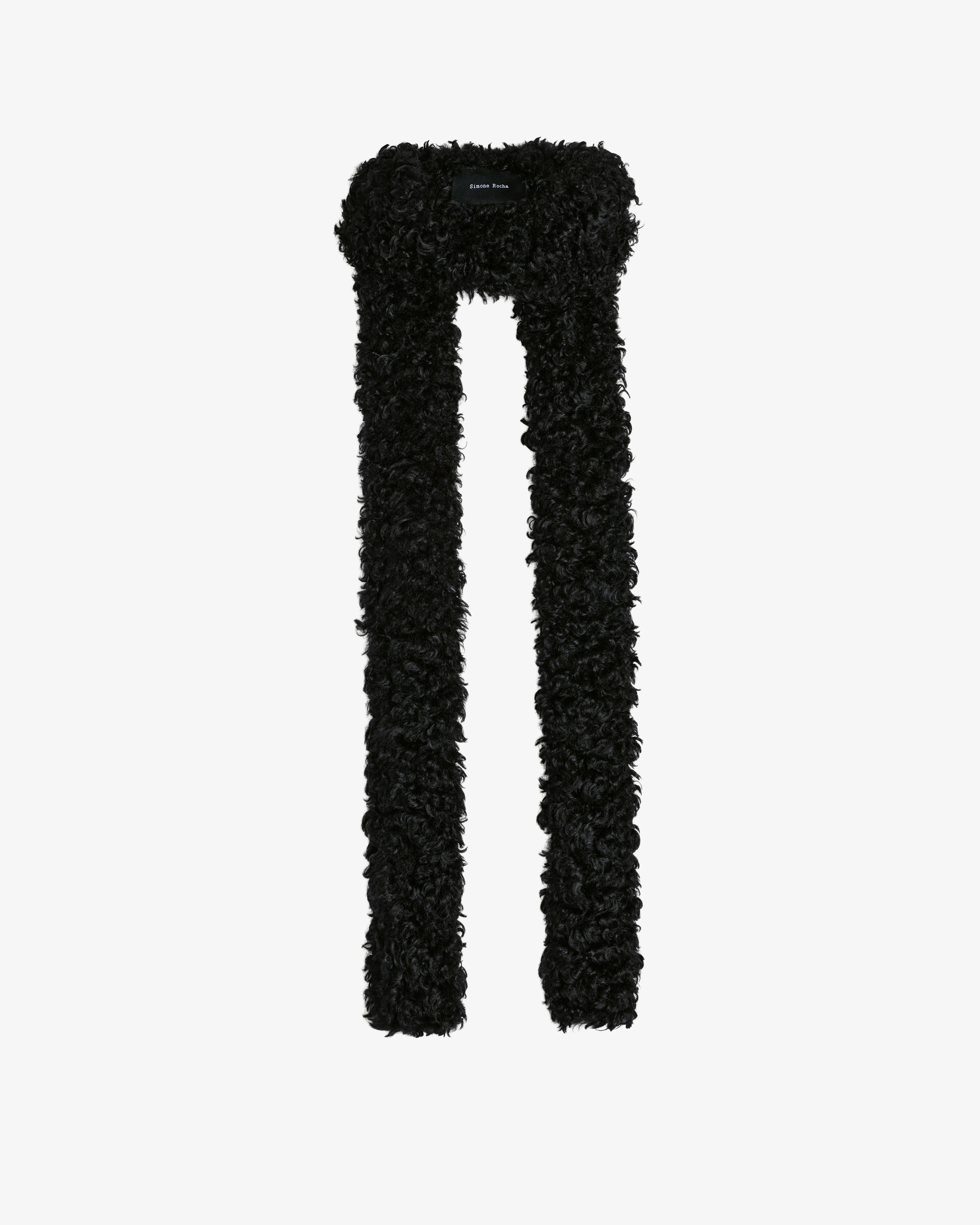 Simone Rocha - Women's Skinny Faux Fur Scarf - (Black)