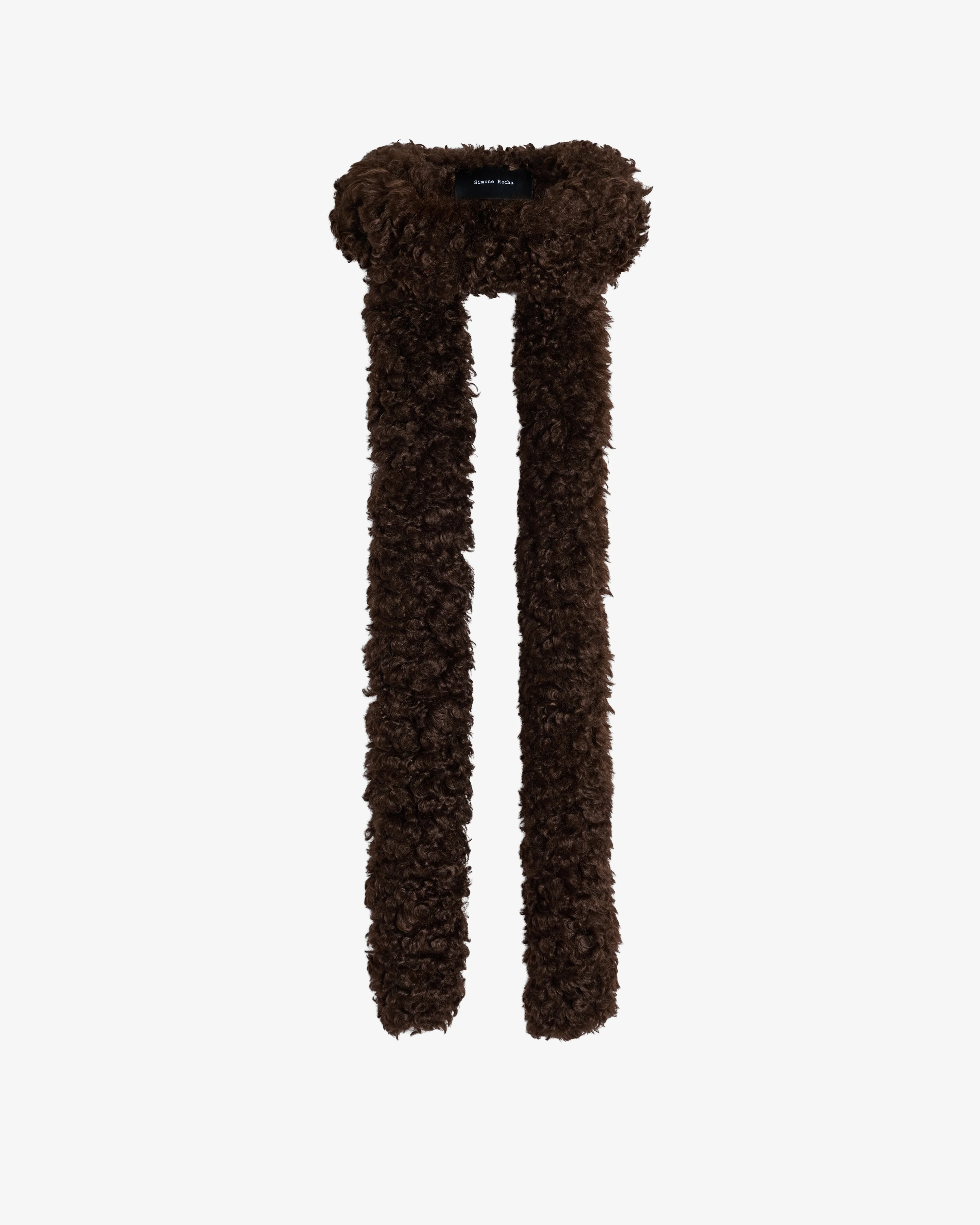 Simone Rocha - Women's Skinny Faux Fur Scarf - (Brown)