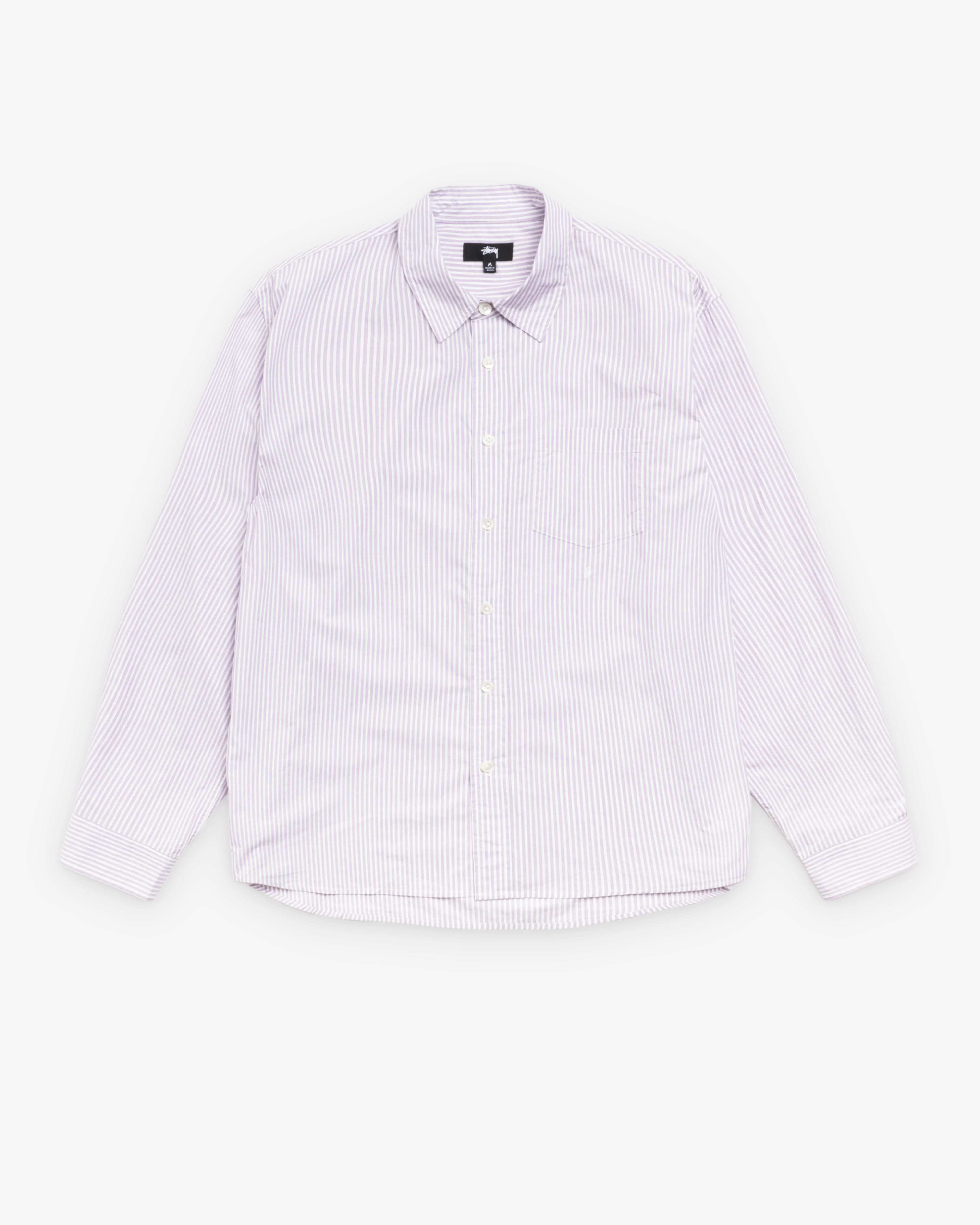 Stüssy - Men's Standard LS Shirt - (Purple Stripe)