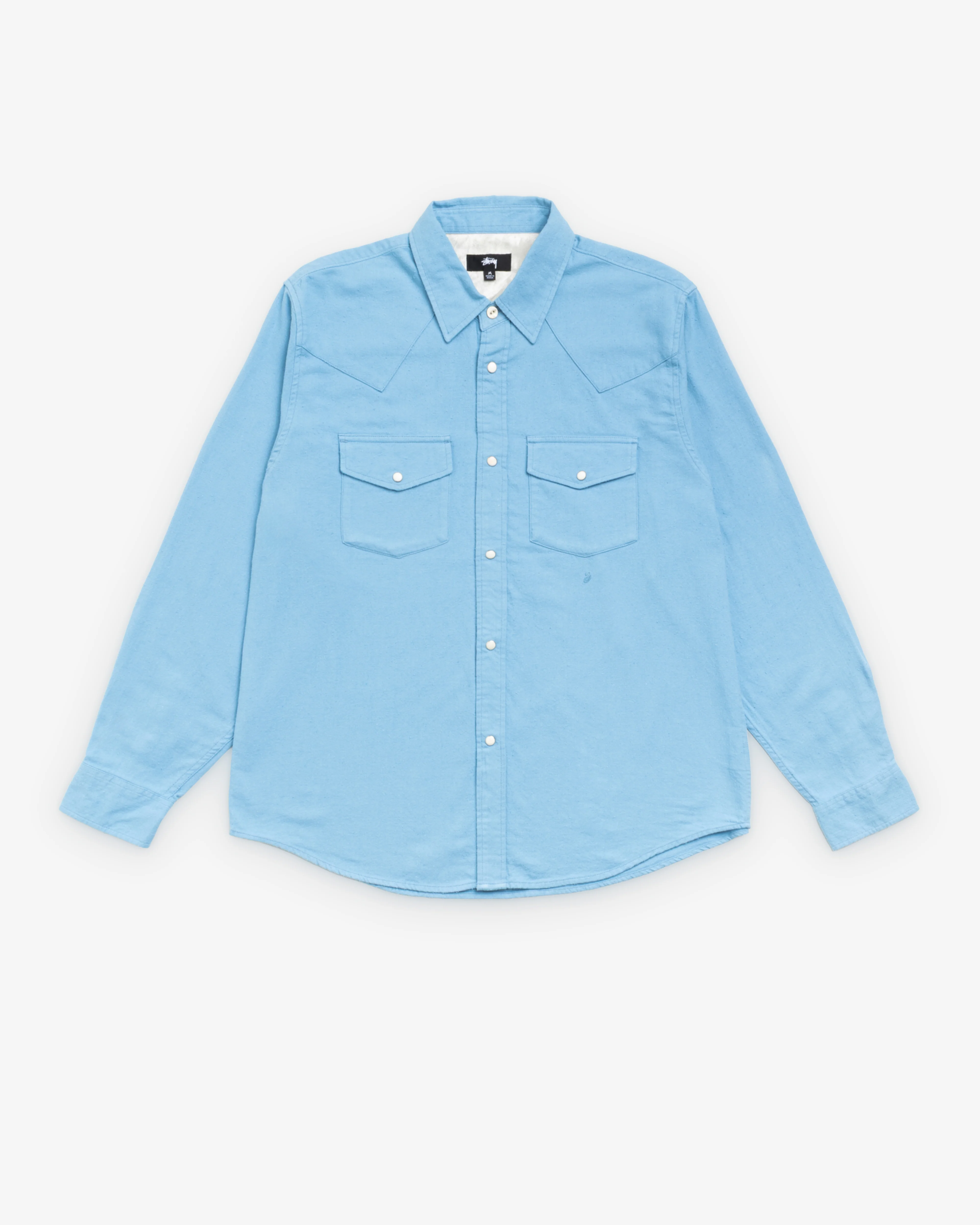 Stüssy - Men's Cotton Silk Western Shirt - (Blue)