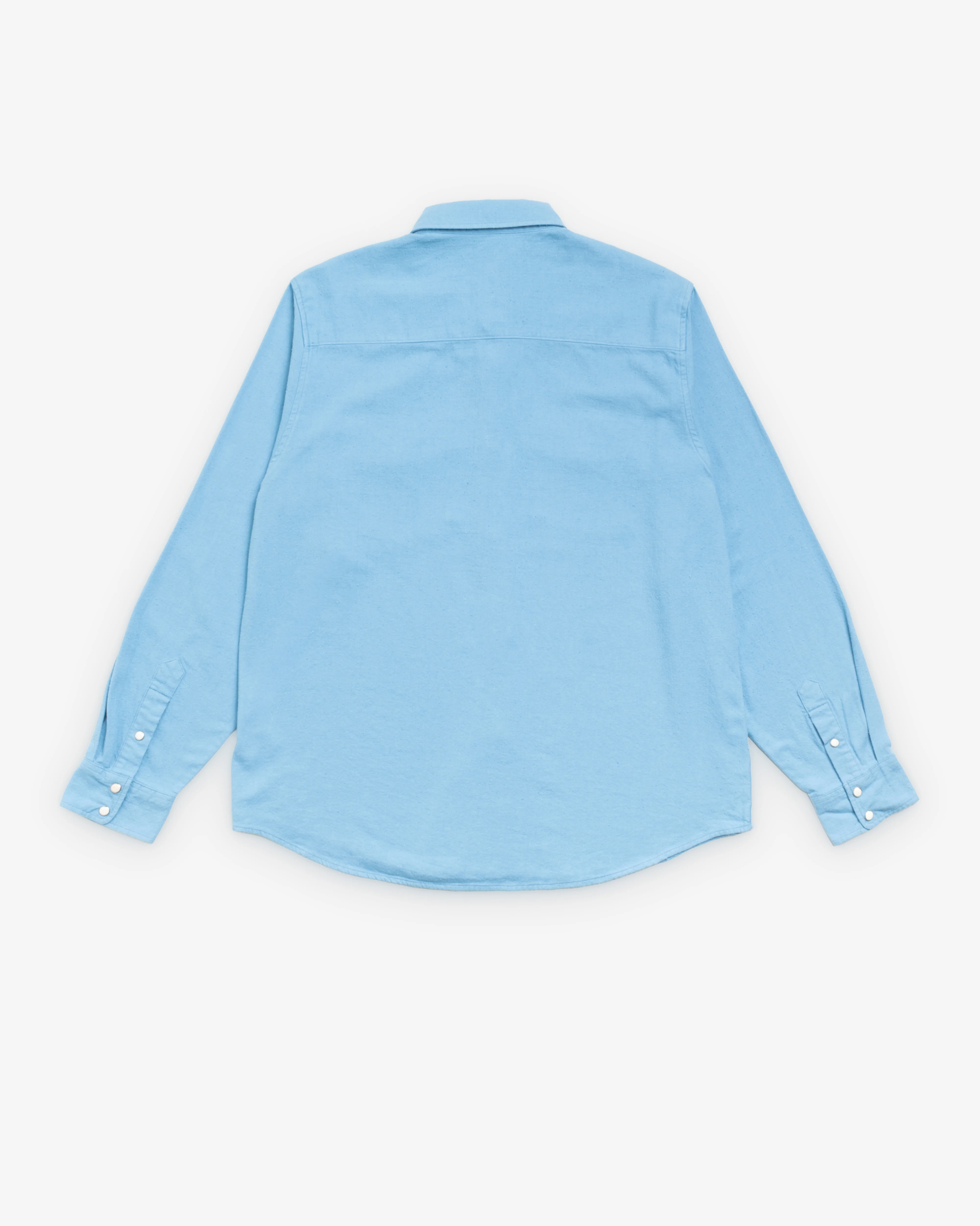 Stüssy - Men's Cotton Silk Western Shirt - (Blue)
