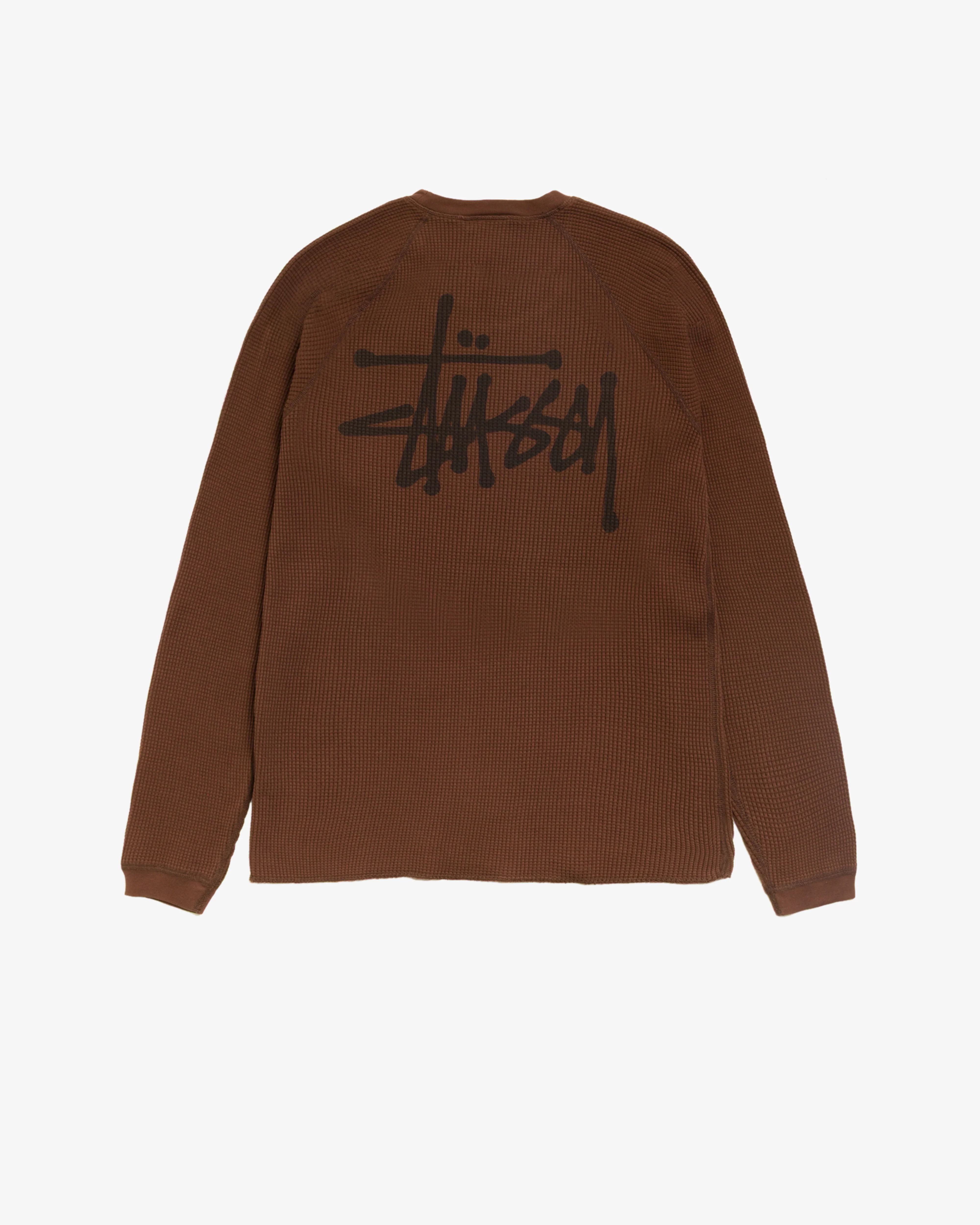 Stüssy - Men's Raglan Thermal Basic Stock - (Brown)