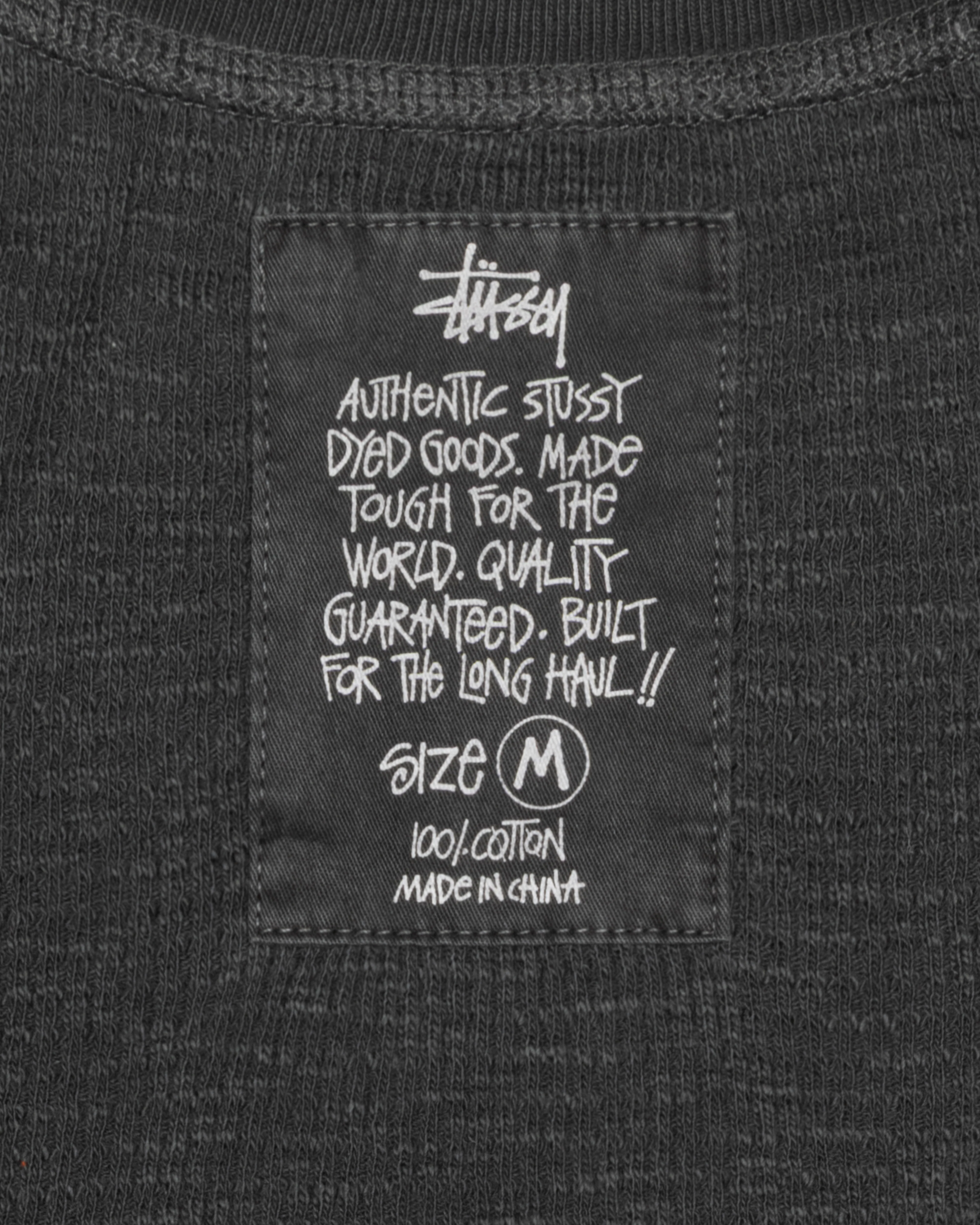 Stüssy - Men’s Pigment Dyed Short Sleeve Thermal - (Faded Black)