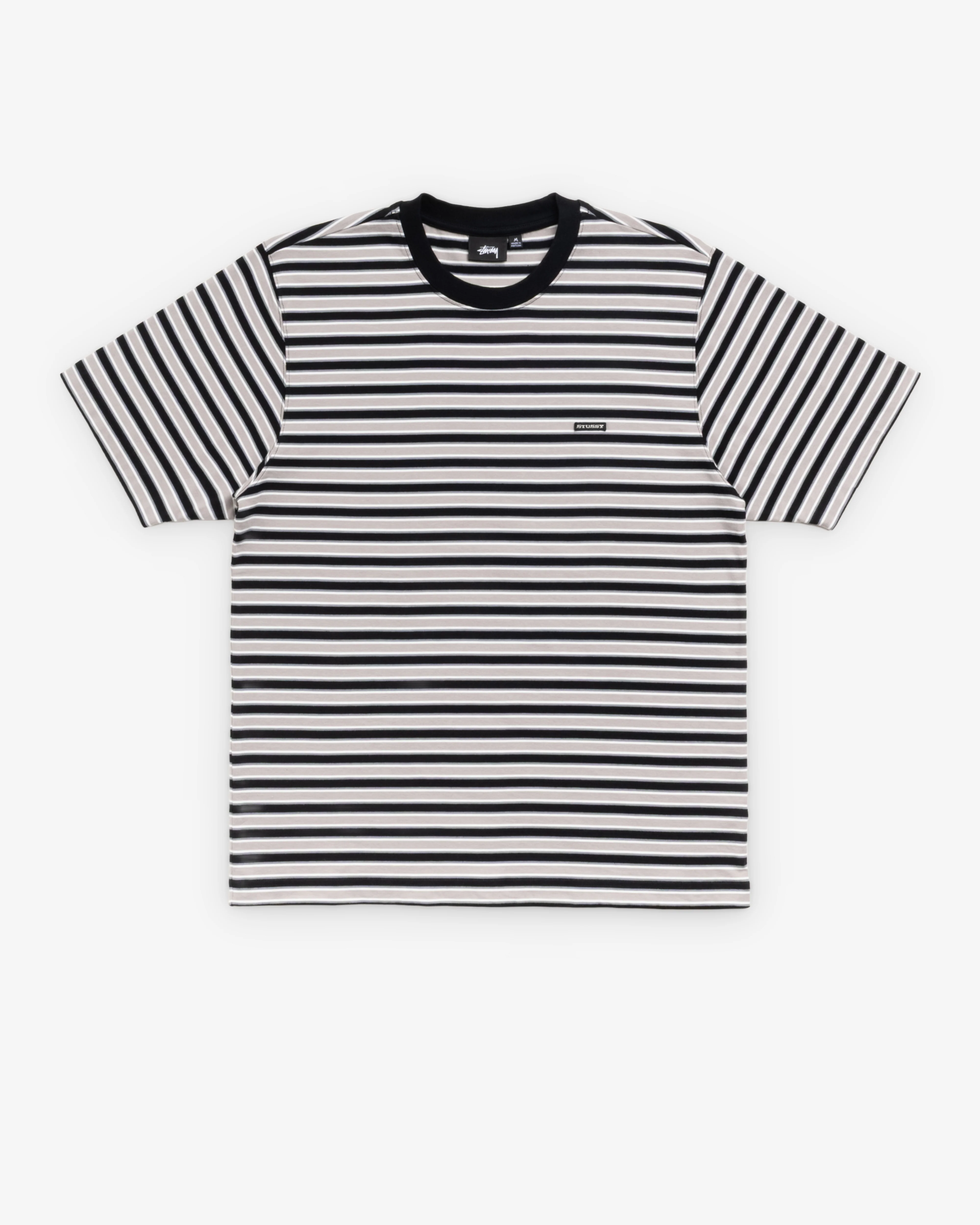Stüssy - Men's Beach Stripe Short Sleeve Tee - (Black)