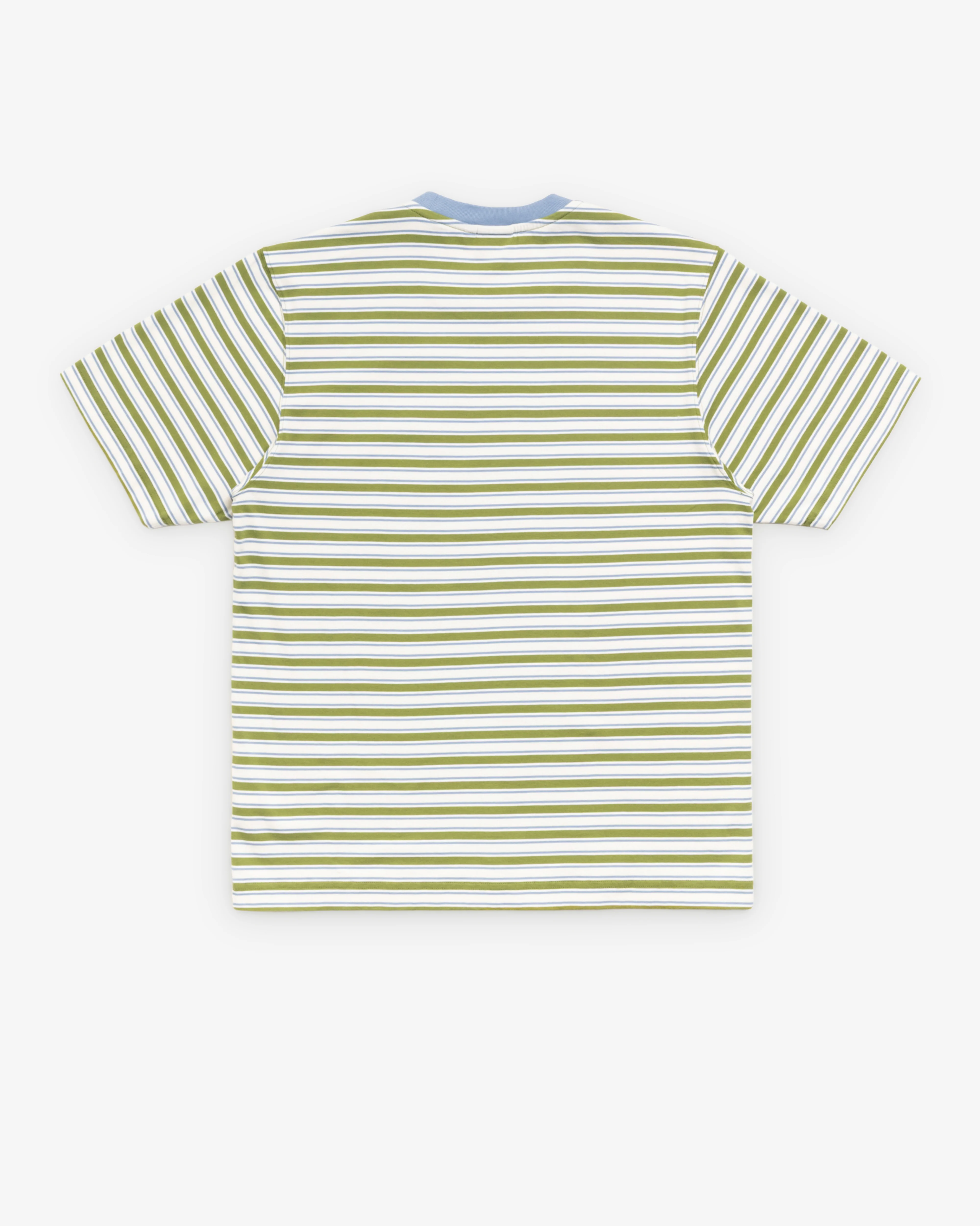Stüssy - Men's Beach Stripe Short Sleeve Tee - (Moss)