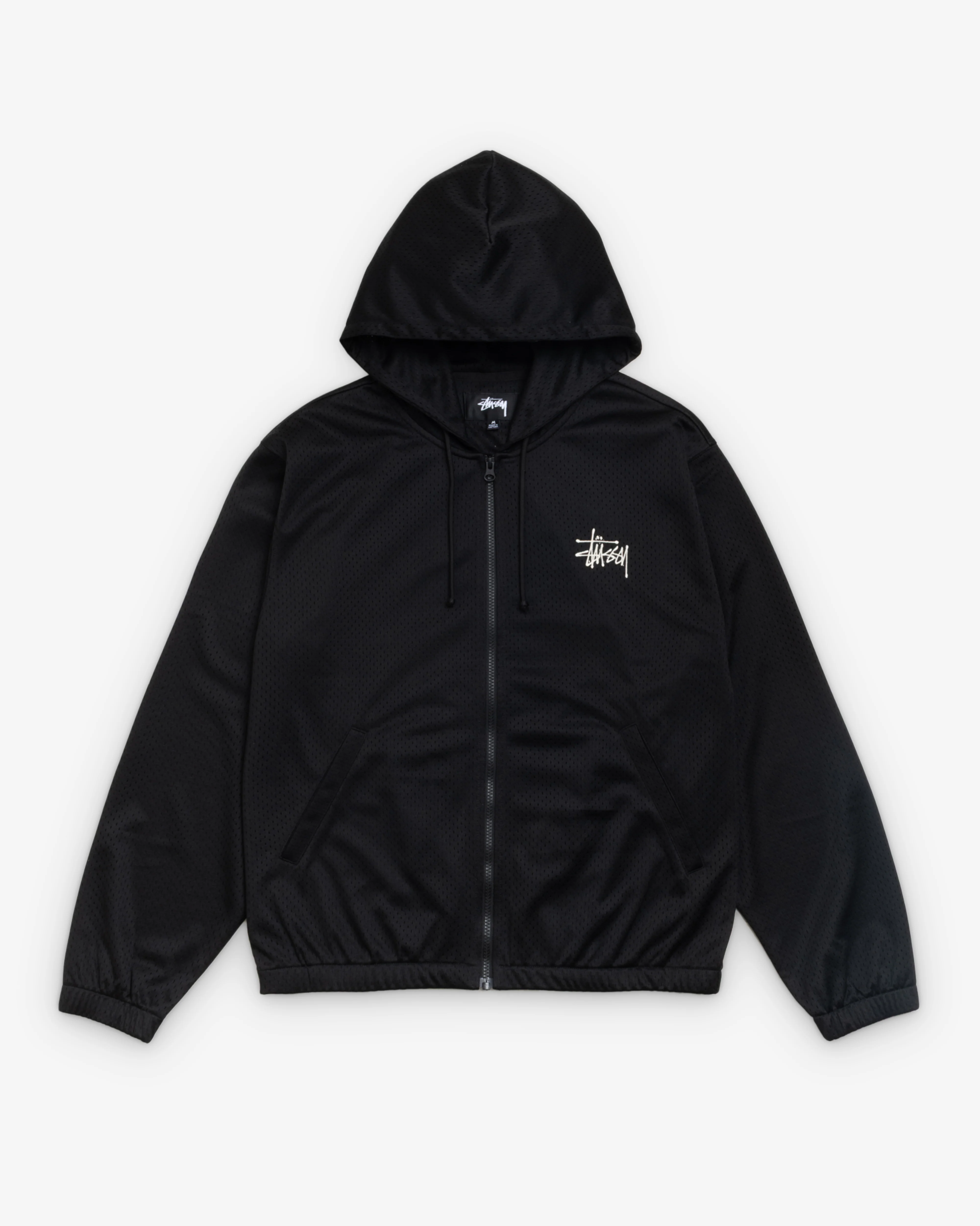 Stüssy - Men's Athletic Mesh Zip Hood - (Black)
