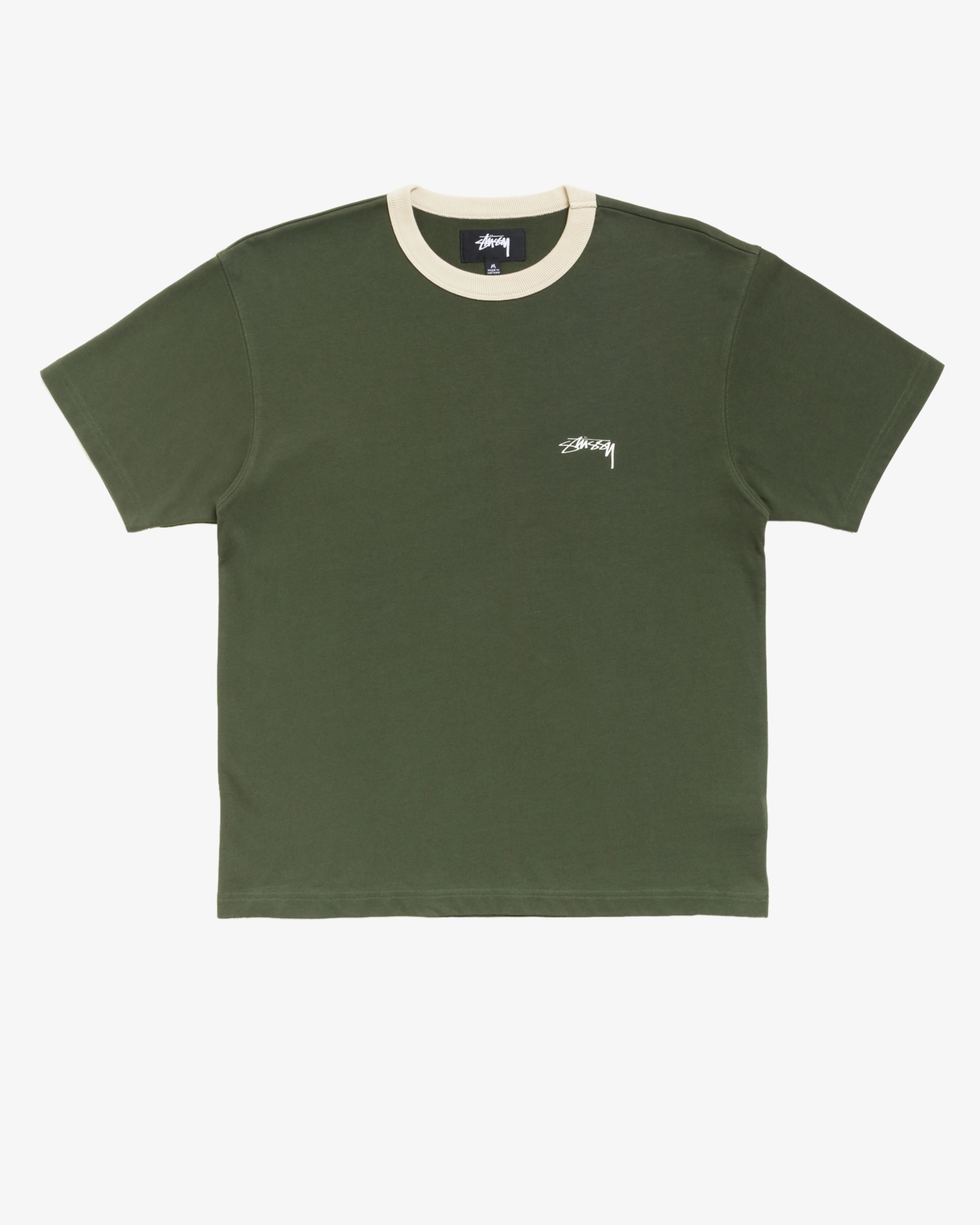 Stüssy - Men's SS Ringer Tee - (Olive)