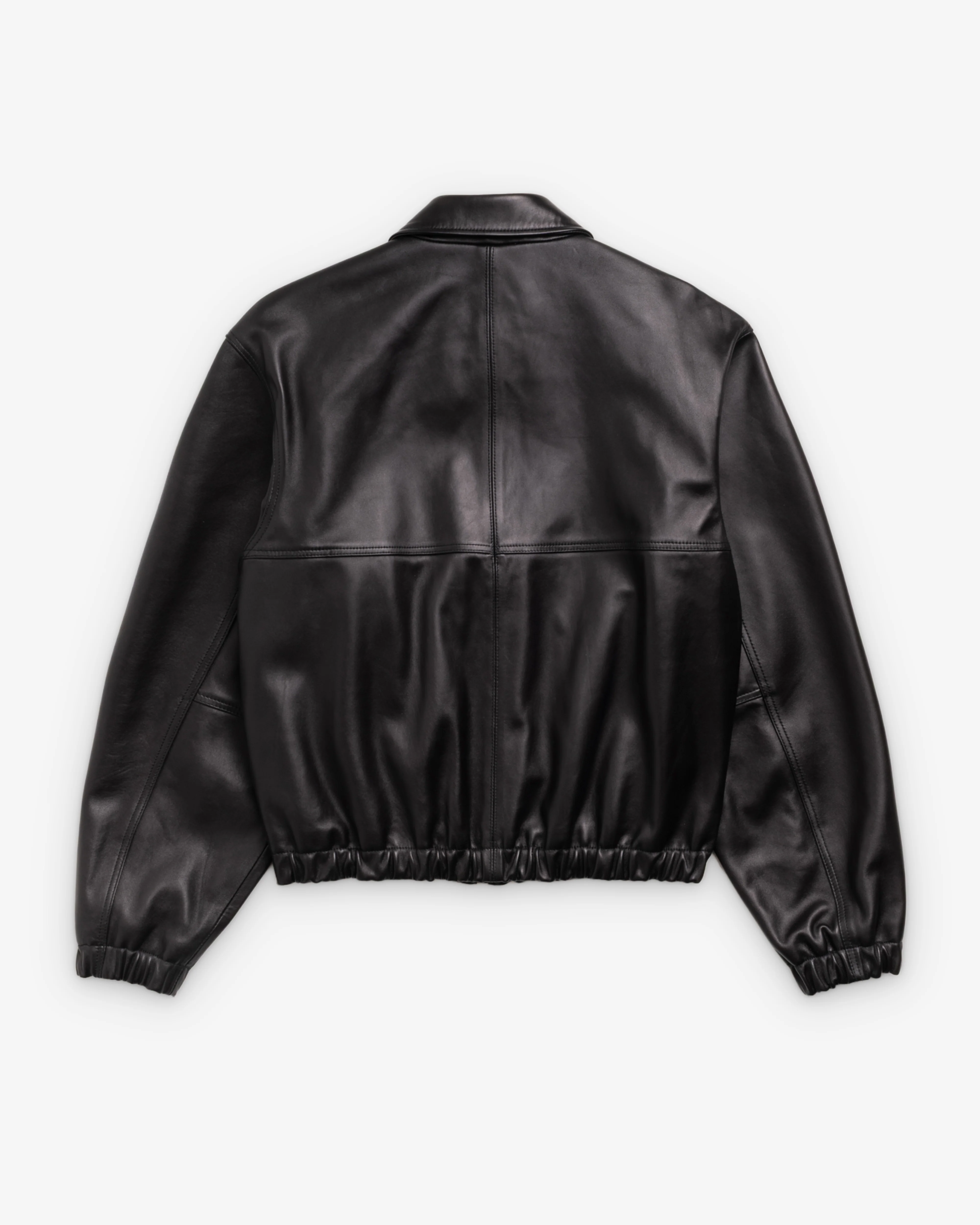 Stüssy - Men's Leather Work Jacket - (Black)