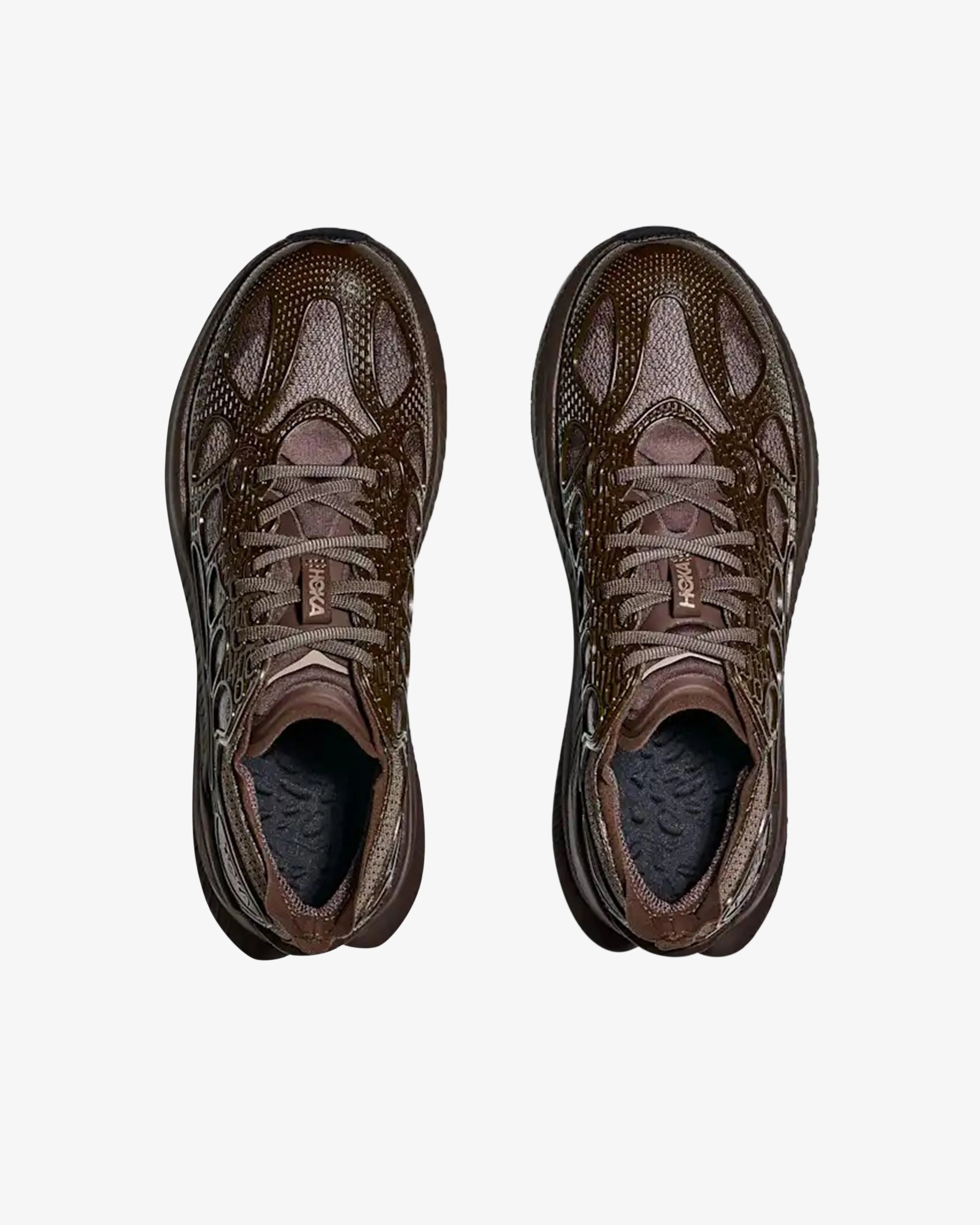 Hoka - Men's U Mach X Caged Sneakers - (Walnut/Soaring Blue)