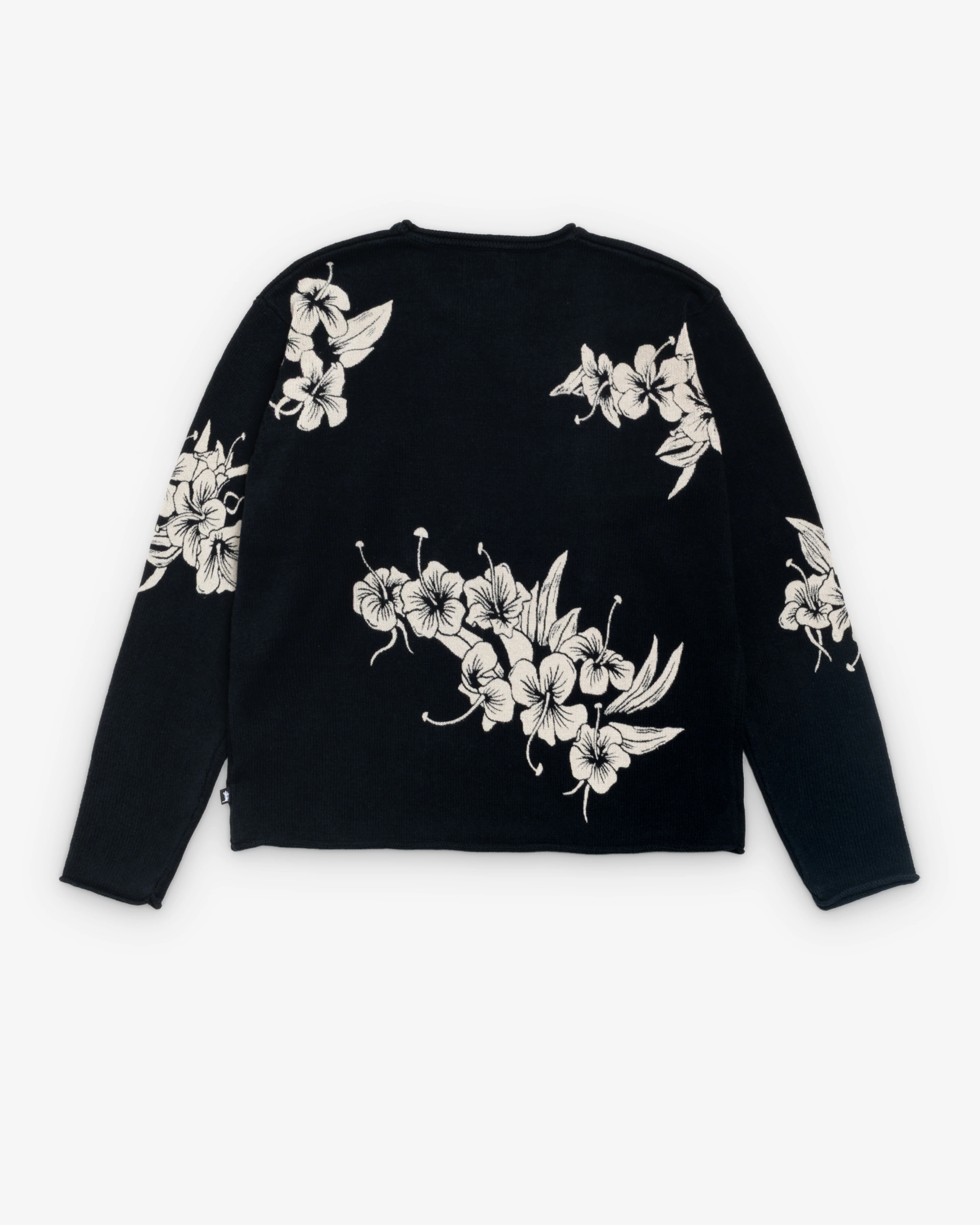 Stüssy - Men's Floral Roll Neck Sweater - (Black)