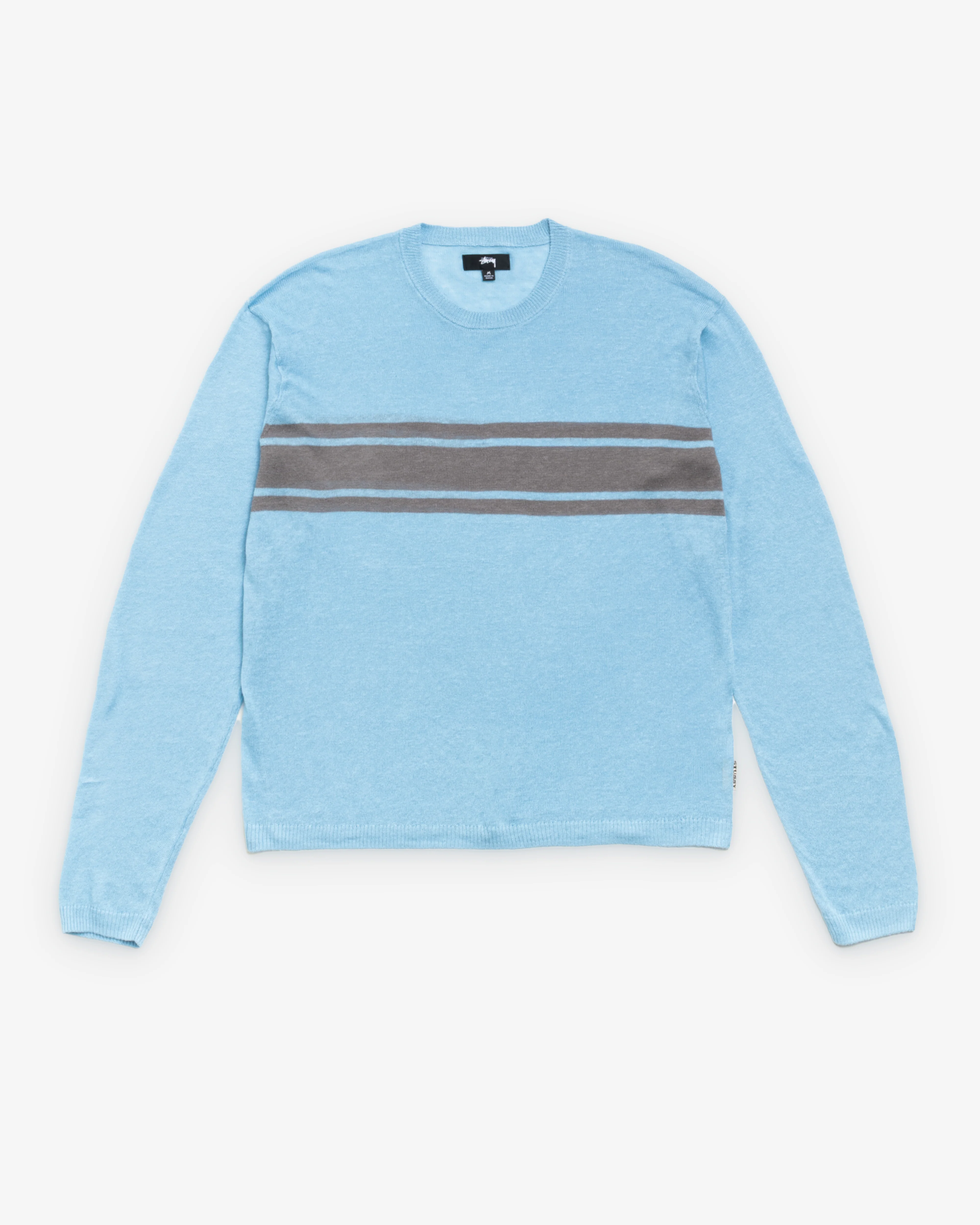 Stüssy - Men's Striped Long Sleeve Sweater - (Blue)