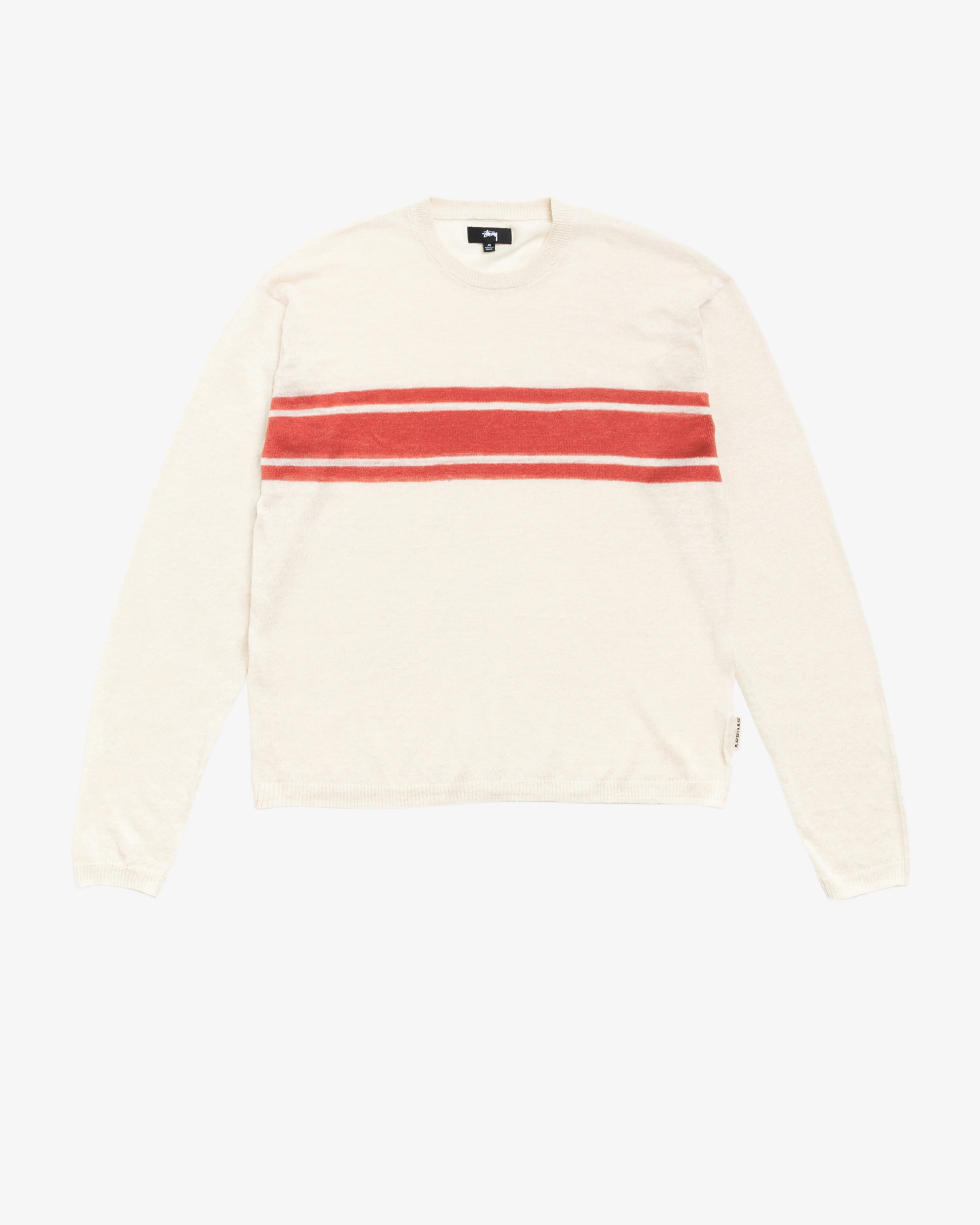 Stüssy - Men's Striped Long Sleeve Sweater - (Bone)