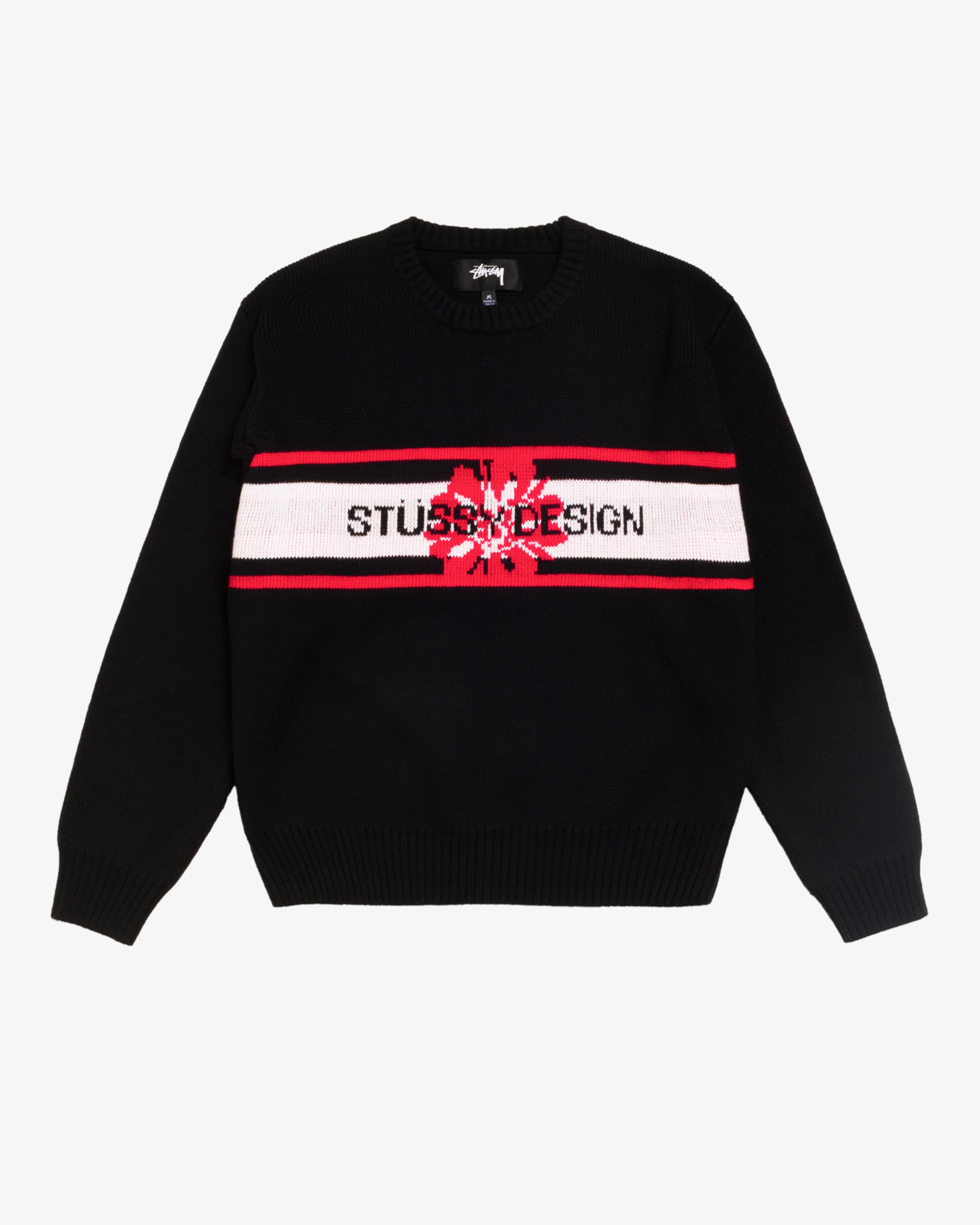 Stüssy - Men's Striped Hibiscus Sweater - (Black)