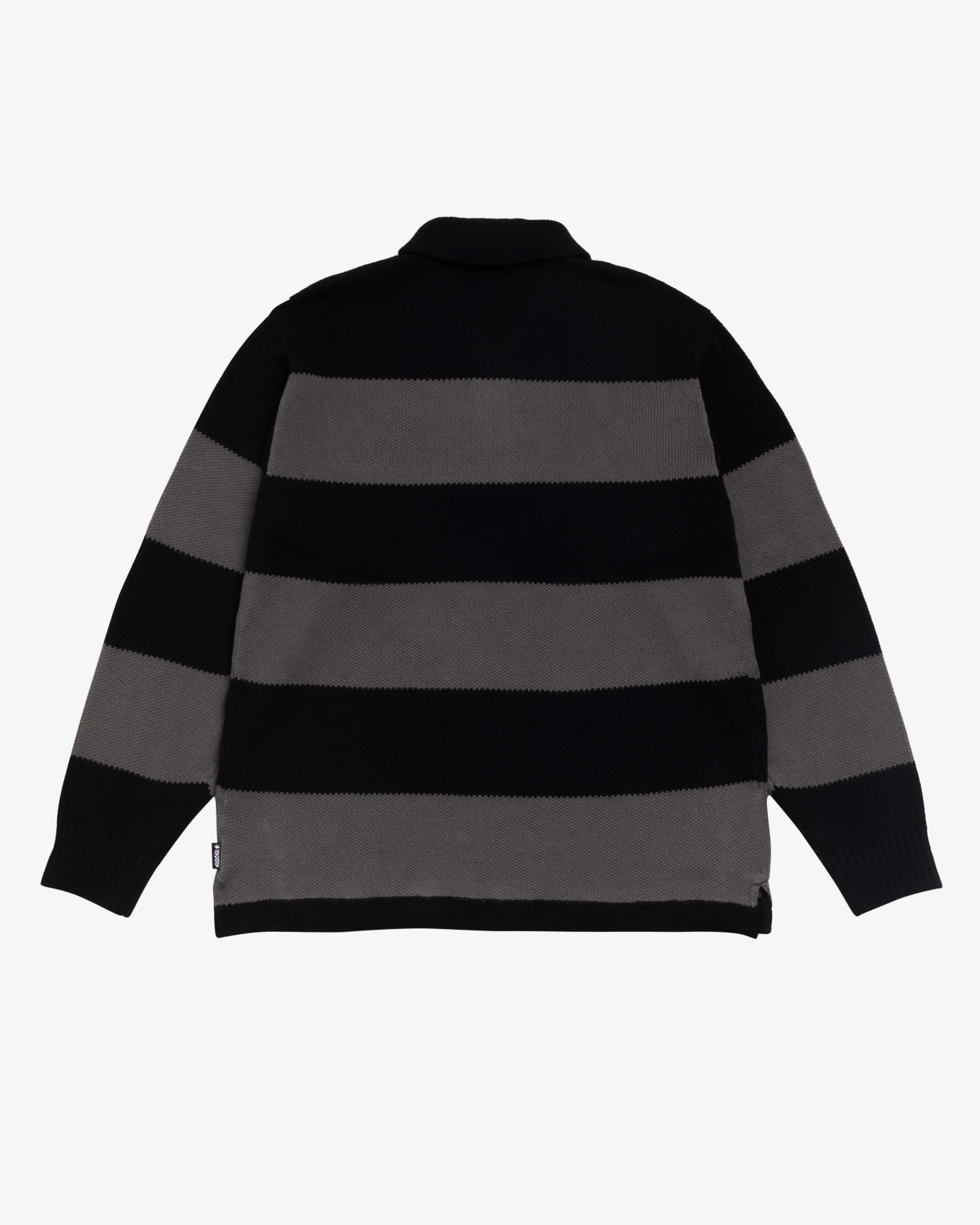 Stüssy - Pique Knit Striped Rugby - (Black)