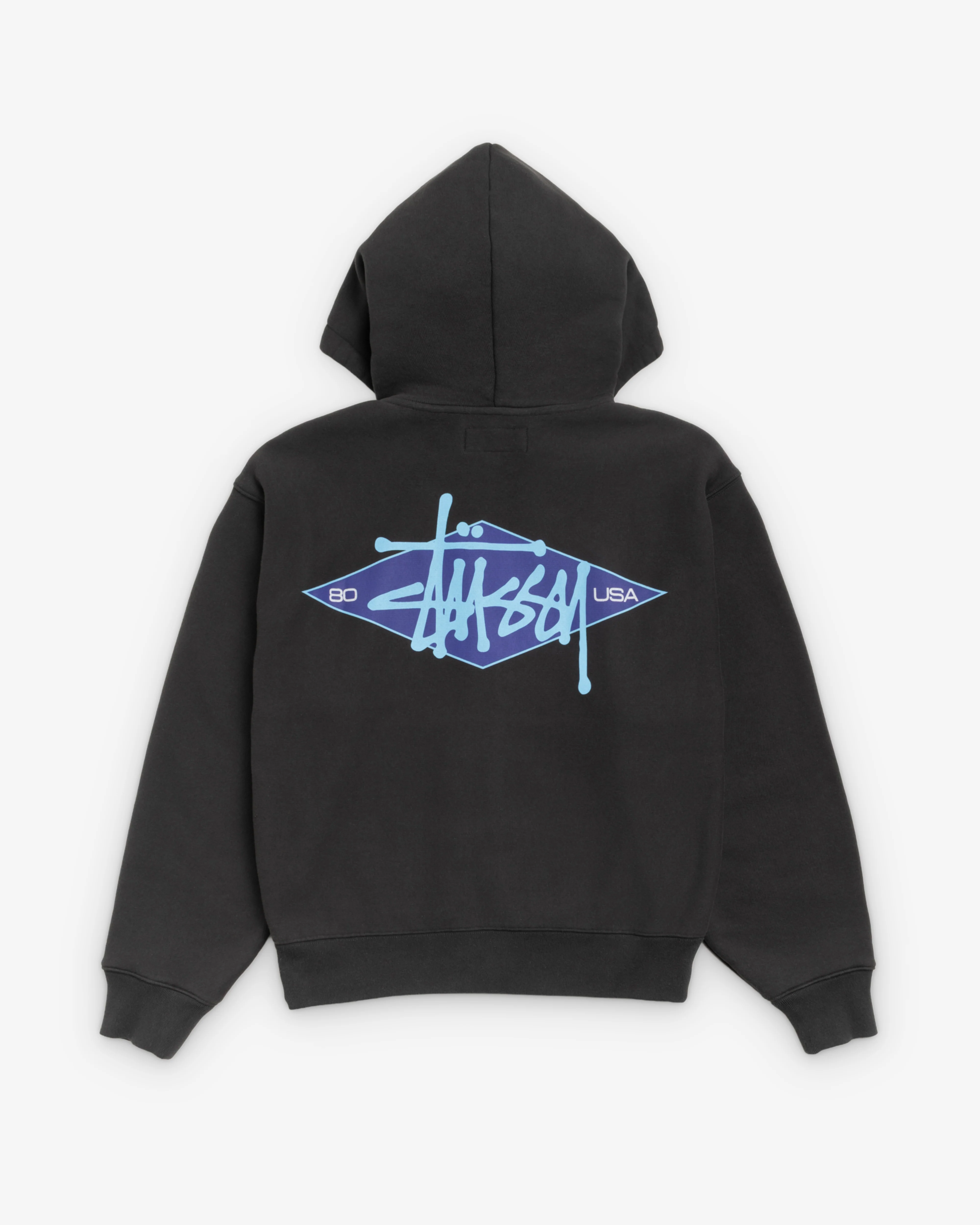 Stüssy - Men's Basic Diamond Zip Hood - (Black)